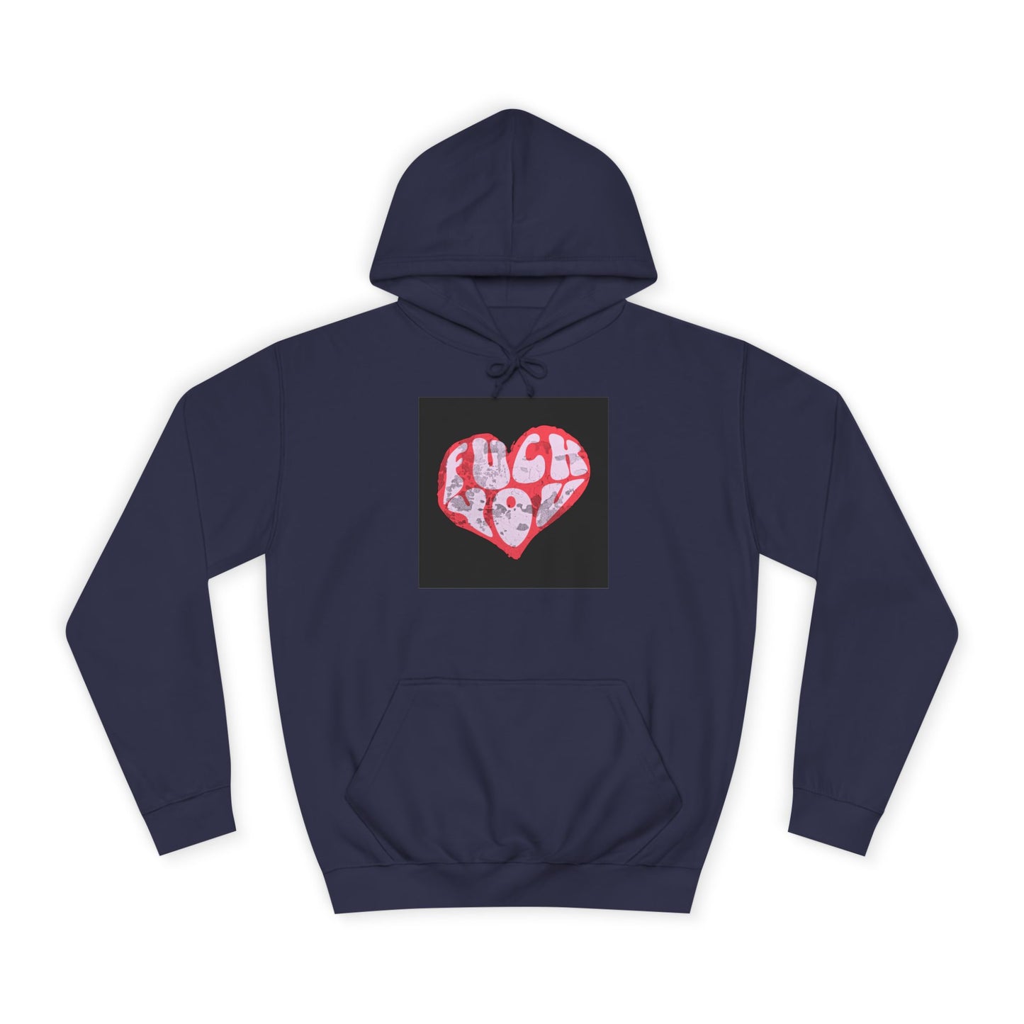 Unisex Hoodie with Bold 'F*** You' Heart Design | Trendy Casual Wear, Gift, Streetwear, Unique Hoodie, Everyday Comfort