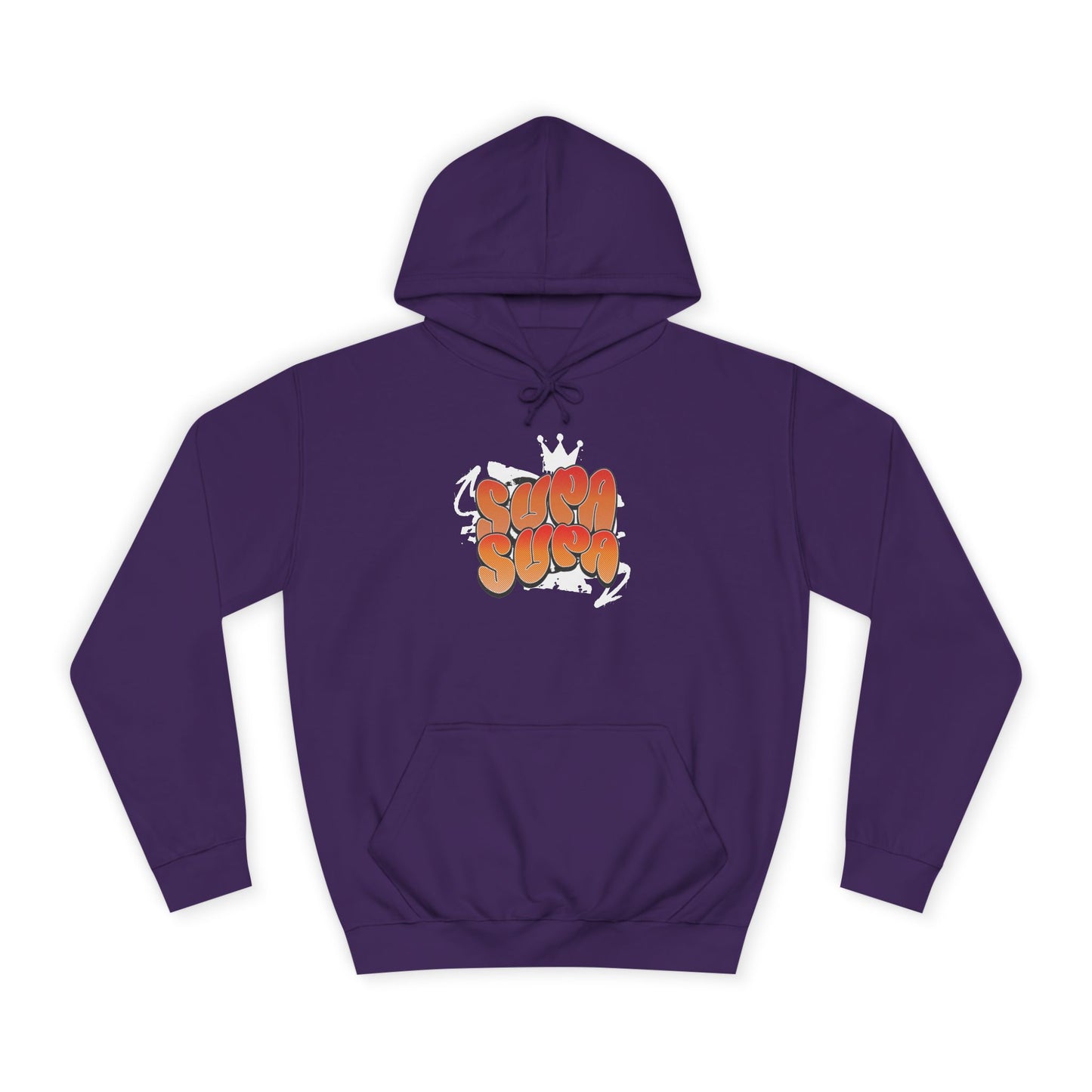 Unisex Hoodie with Retro 'Supa Supa' Design