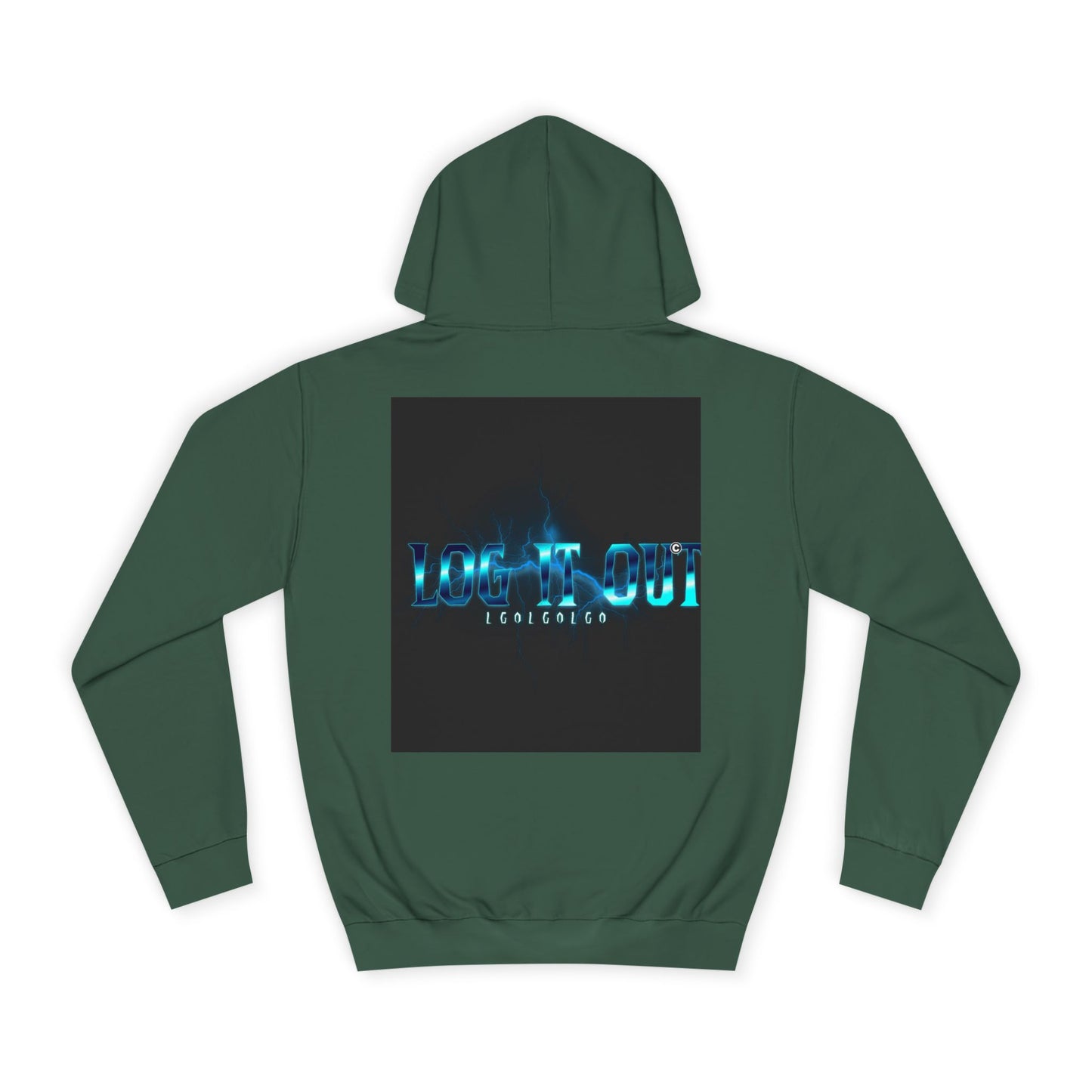 Unisex Log it out Hoodie with Digital Glow Design - Perfect for Gifts, Casual Wear,Events, Graphic Sweatshirt