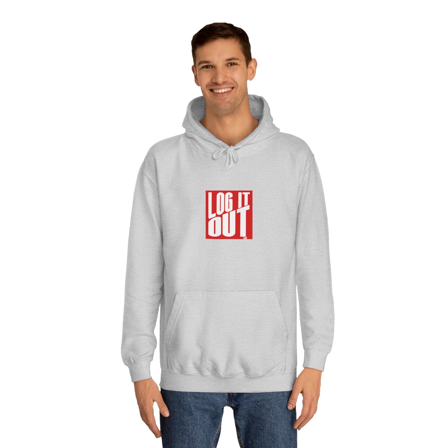 Unisex Hoodie with 'LOG IT OUT' Design for Everyday wear, Gift for Graduates, Relaxed Fit Hoodie,