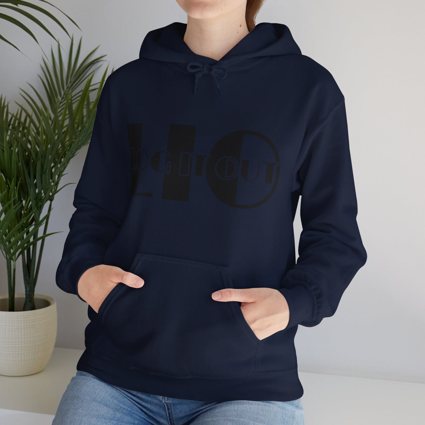 Log it out Unisex Heavy Blend™ Hooded Sweatshirt