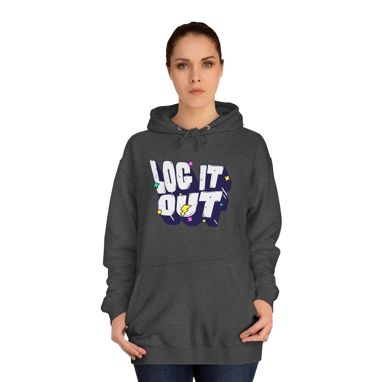 Unisex Hoodie with 'LOC IT OUT' Graphic, Cozy Casual Wear, Perfect for Events, Great Gift Idea
