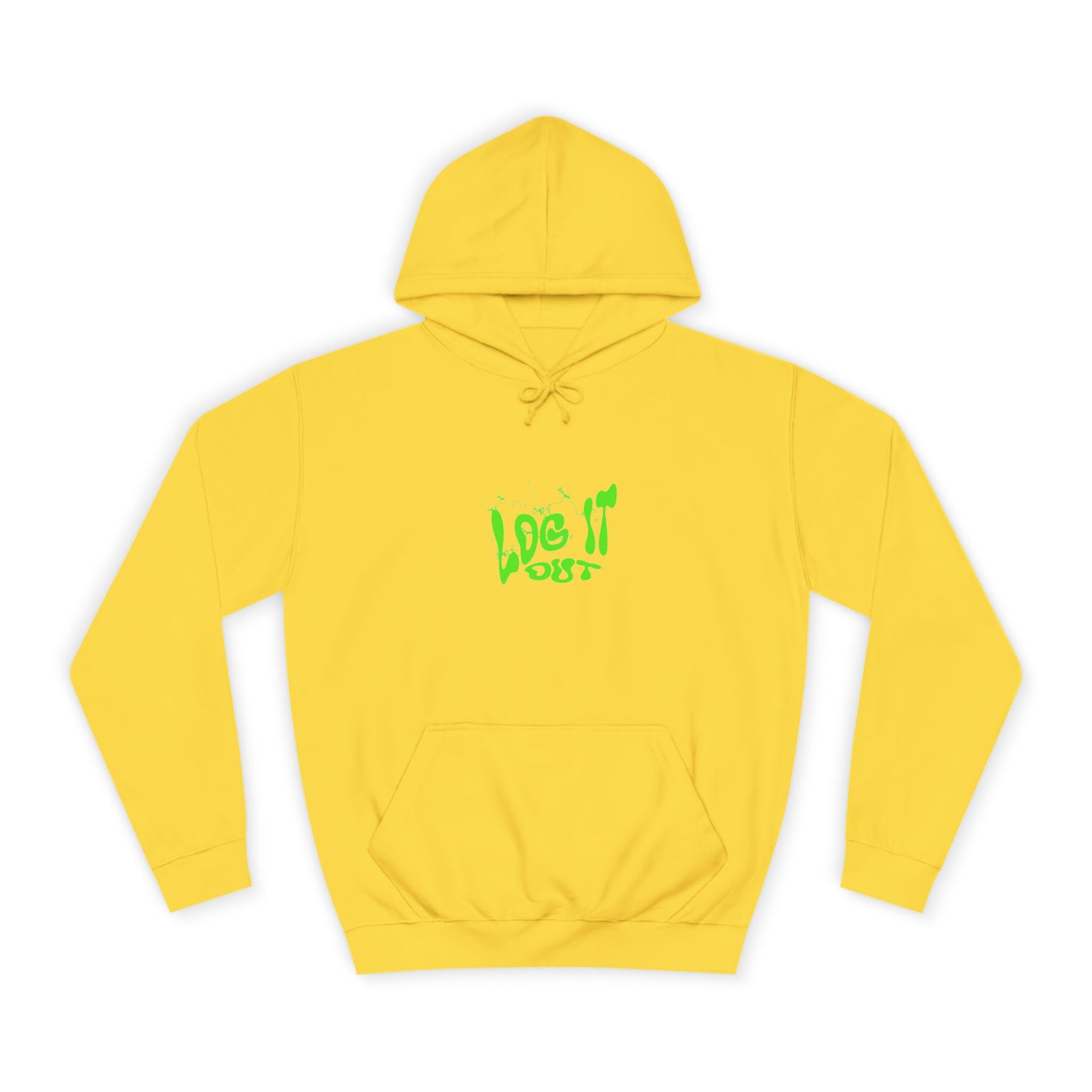 Vibrant Unisex Hoodie - "Log It Out" Motivational Wear, Perfect for Casual Days, Every day Life, Gift Eco-Friendly Style