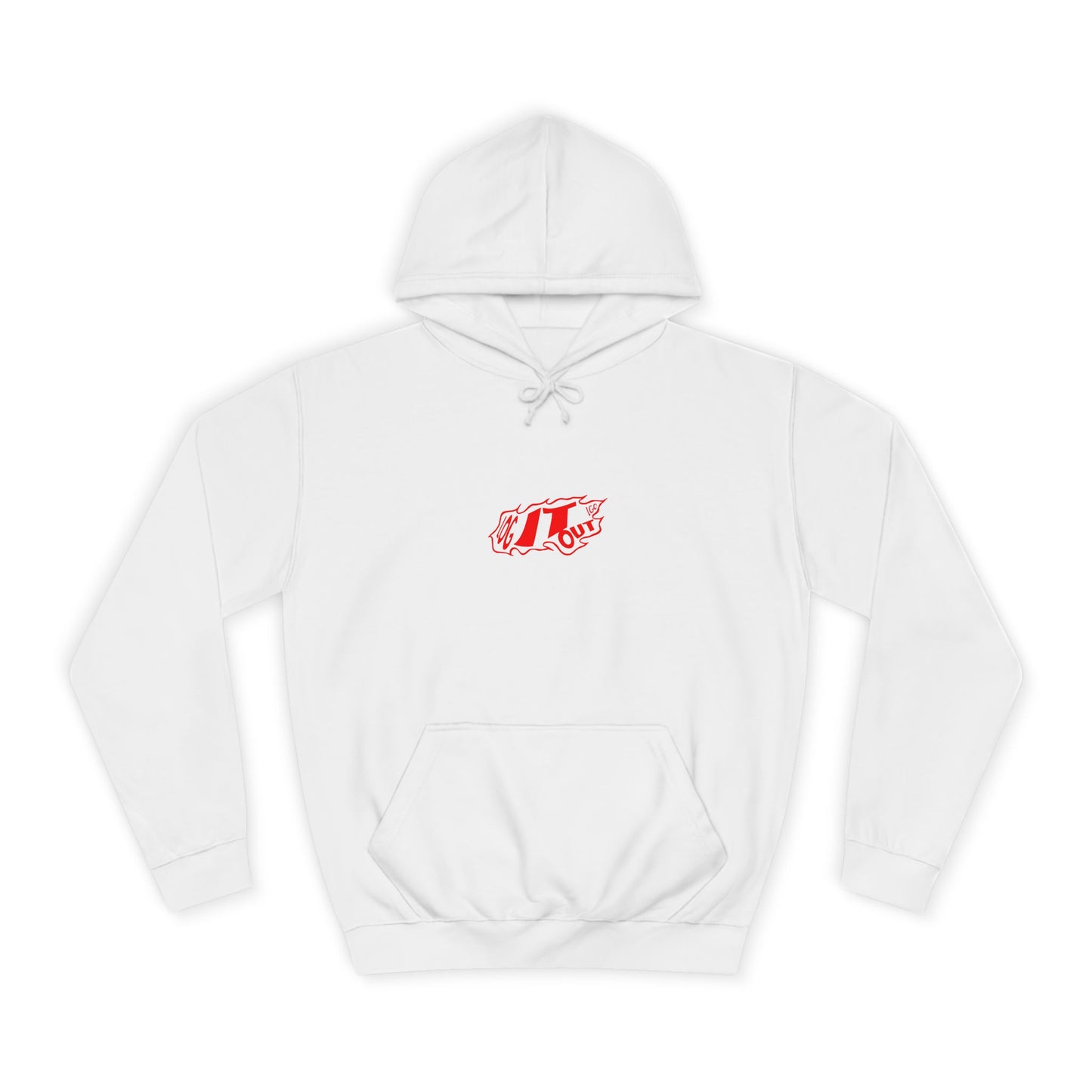 Unisex Log it out Hoodie with Bold Red Design, Cozy Oversized Sweatshirt, Ideal for Every day, Casual Wears, Events, Gifts