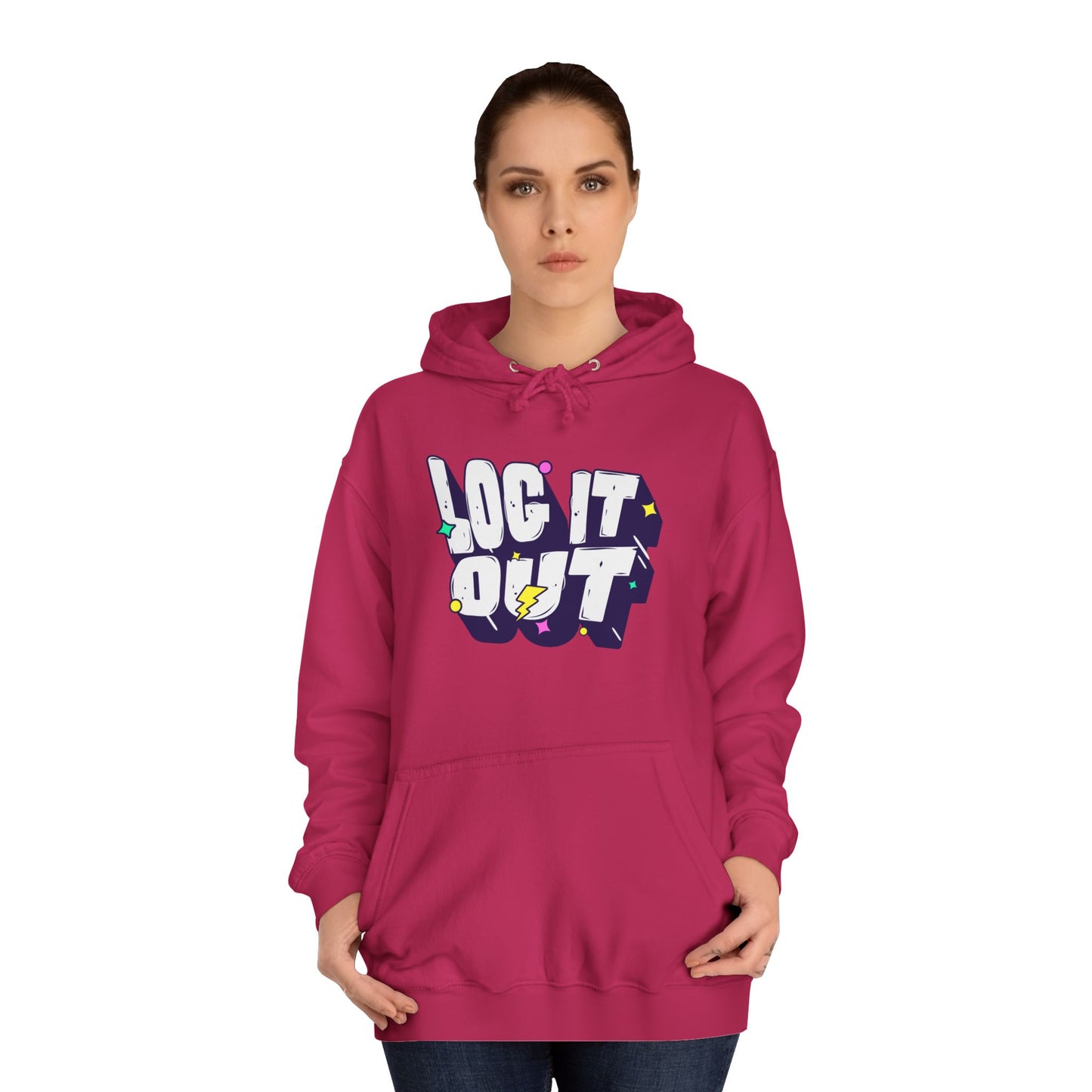 Unisex Hoodie with 'LOC IT OUT' Graphic, Cozy Casual Wear, Perfect for Events, Great Gift Idea