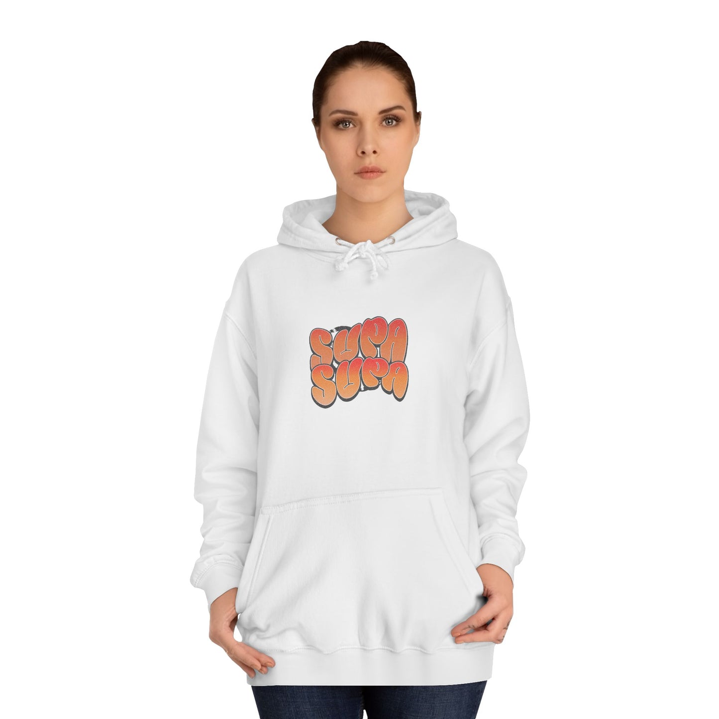 Unisex Hoodie with Retro 'Supa Supa' Design