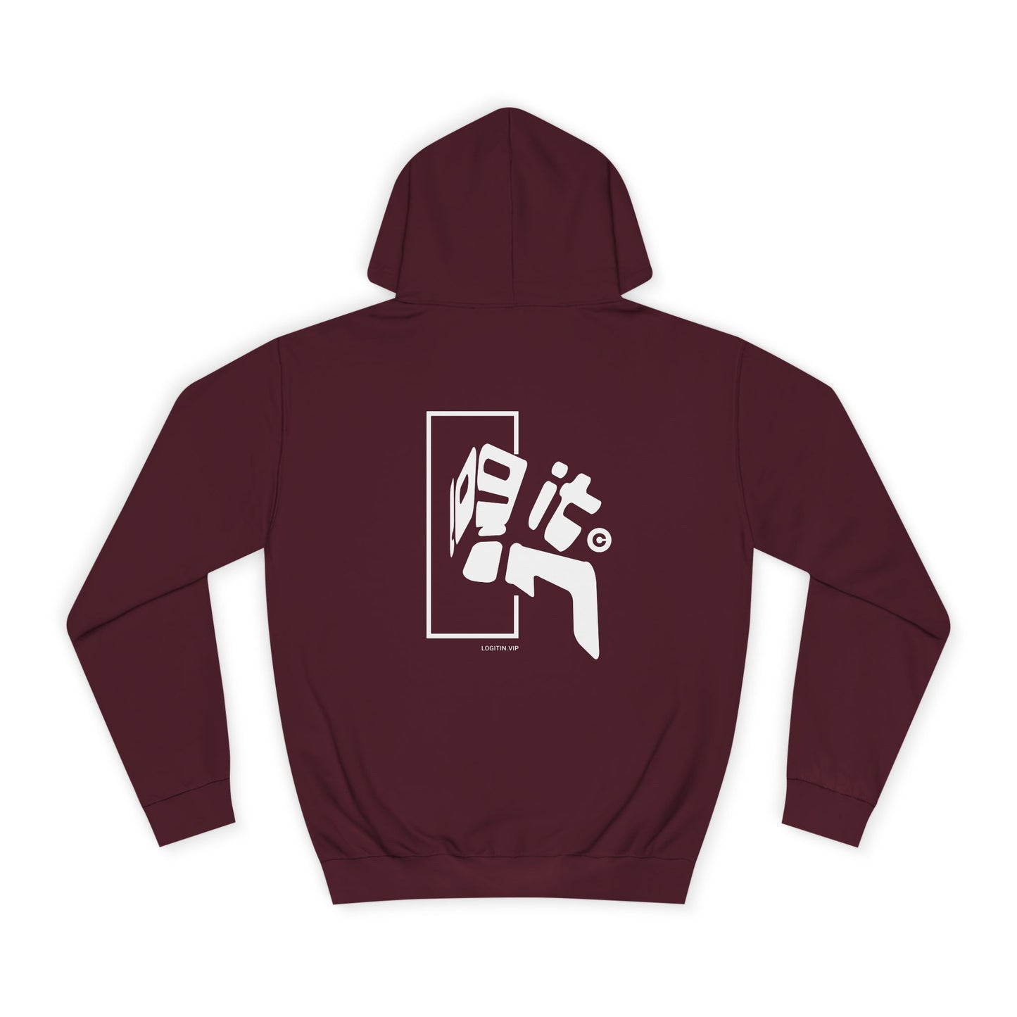 Unisex Log it in Hoodie with Bold Graphic, Casual Wear, Custom Apparel, Gift, Trendy Streetwear