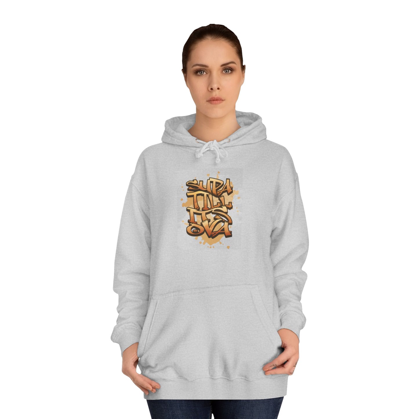 Urban Graffiti Unisex Supa till its Ova Hoodie, Streetwear Fashion, Trendy Gift, Casual Wear, Art-Inspired Apparel