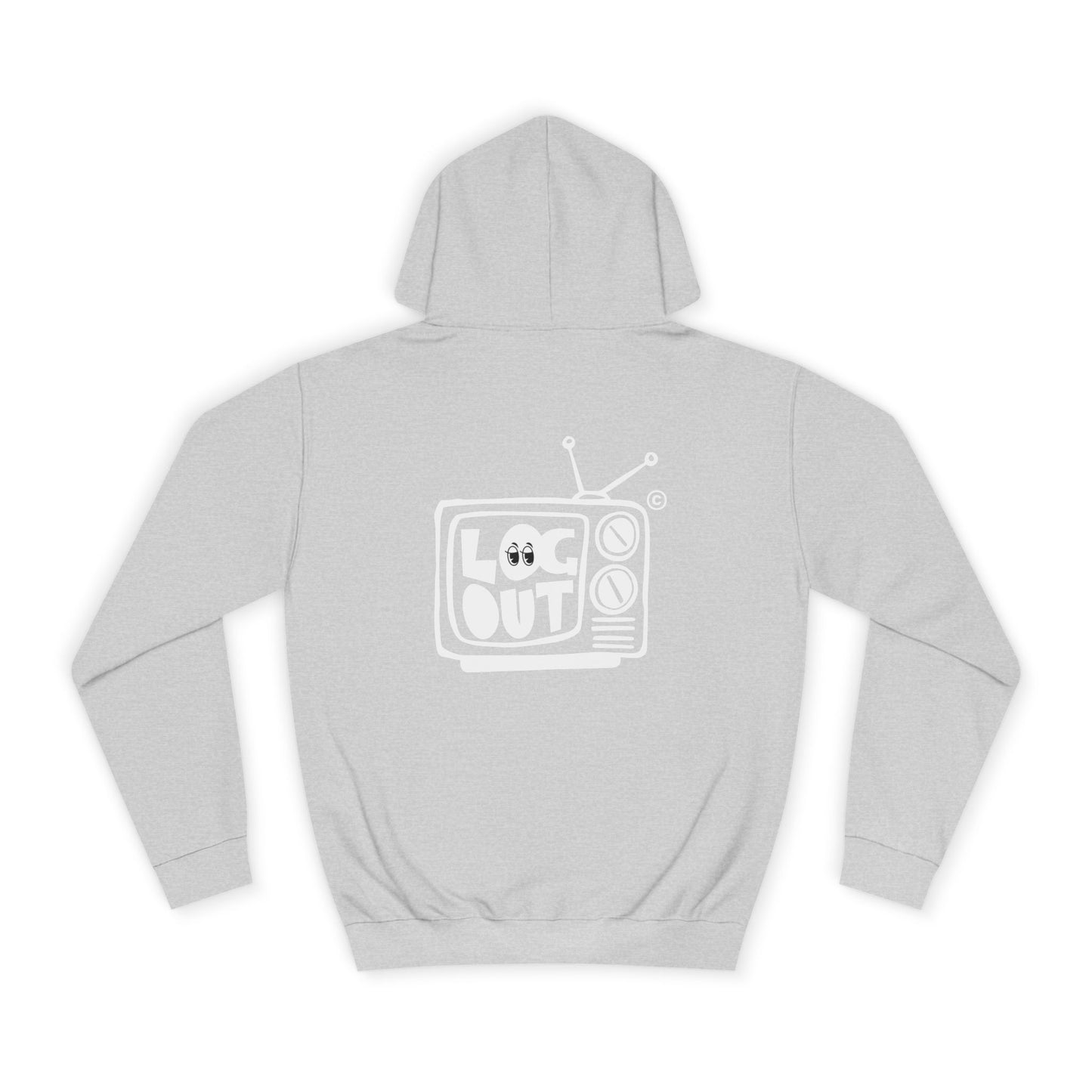 Unisex LOG OUT Hoodie, Cozy Wear, Casual Style, Gift, Trendy Spirit, Everyday Comfort