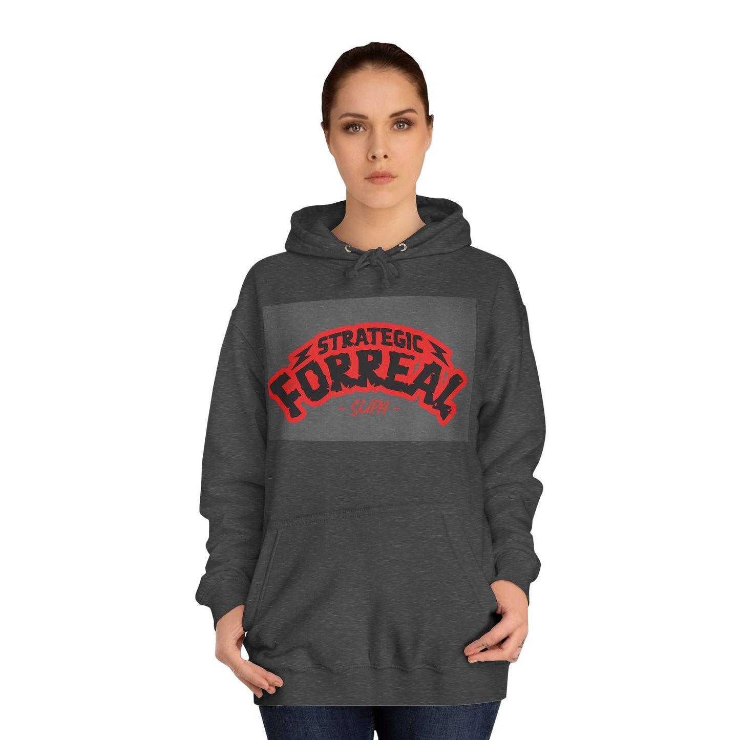 Unisex Hoodie - Strategic Forreal Design, Perfect for Casual Wear