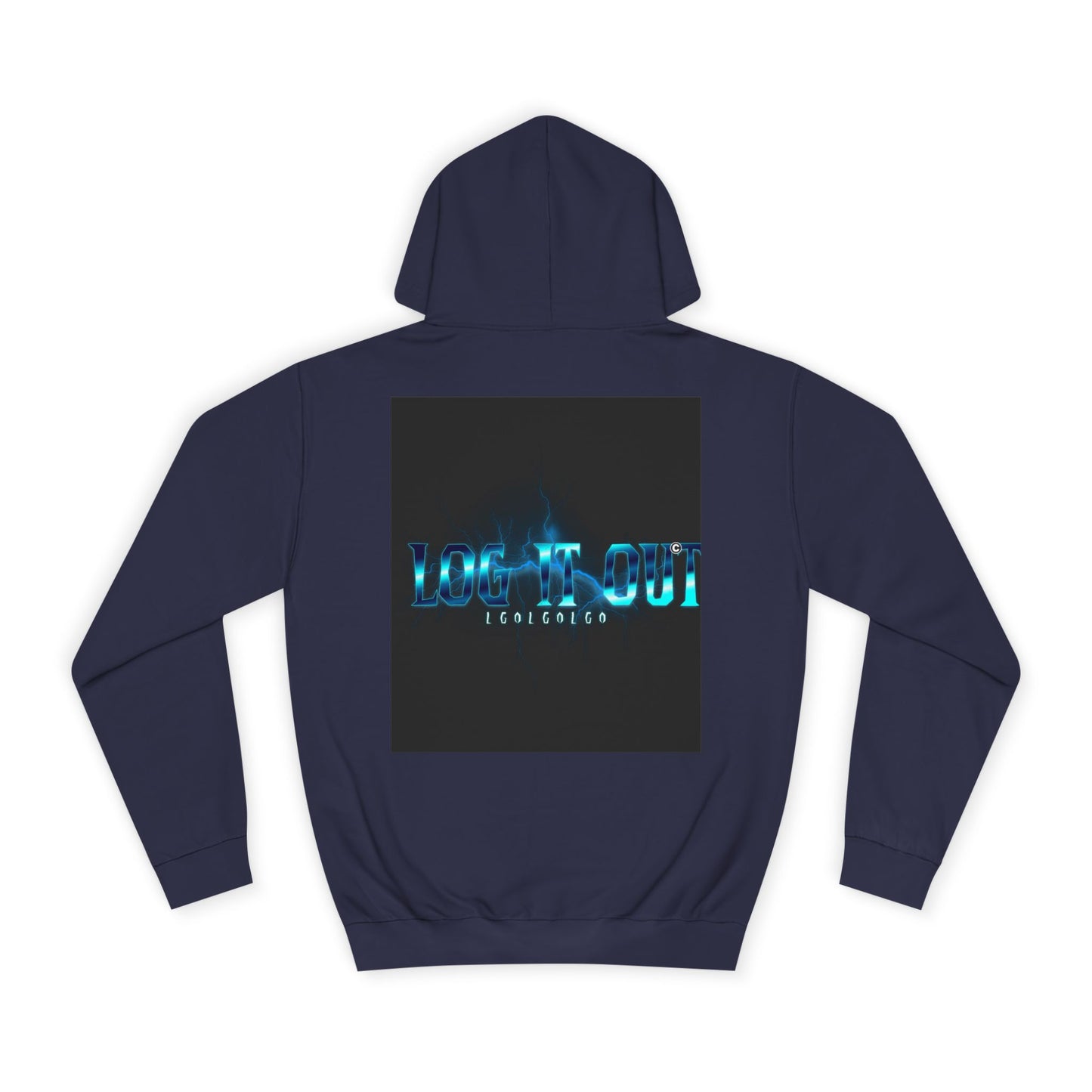 Unisex Log it out Hoodie with Digital Glow Design - Perfect for Gifts, Casual Wear,Events, Graphic Sweatshirt