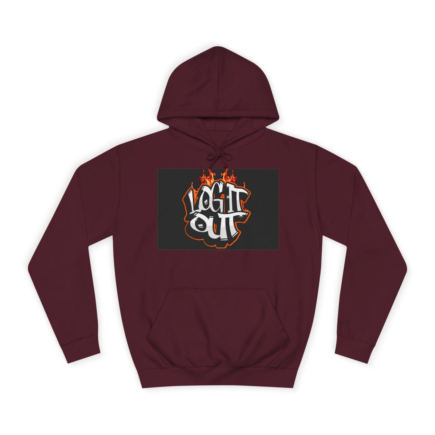 Stylish Unisex Hoodie with 'Log It Out' Design, Cozy Wear, Trendy Streetwear, Perfect for Parties
