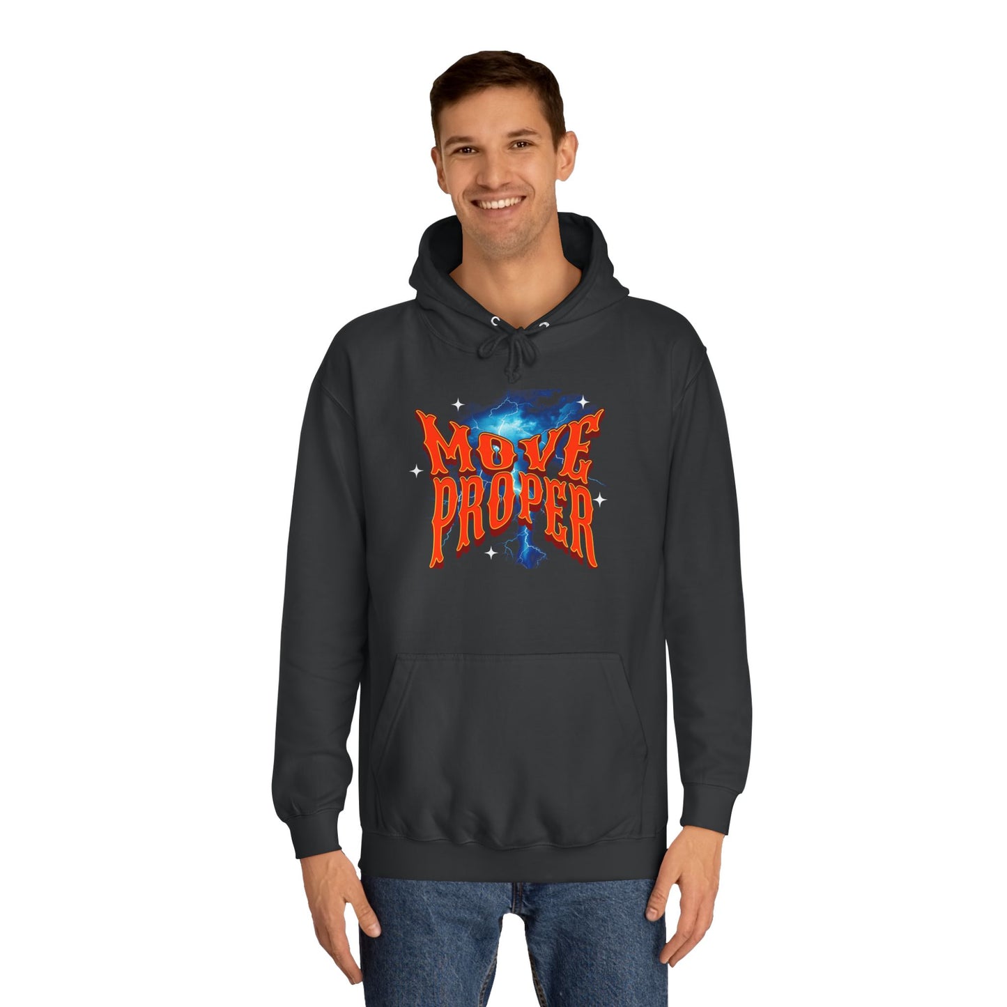 Unisex Hoodie - Move Proper Graphic, Trendy Casual Wear