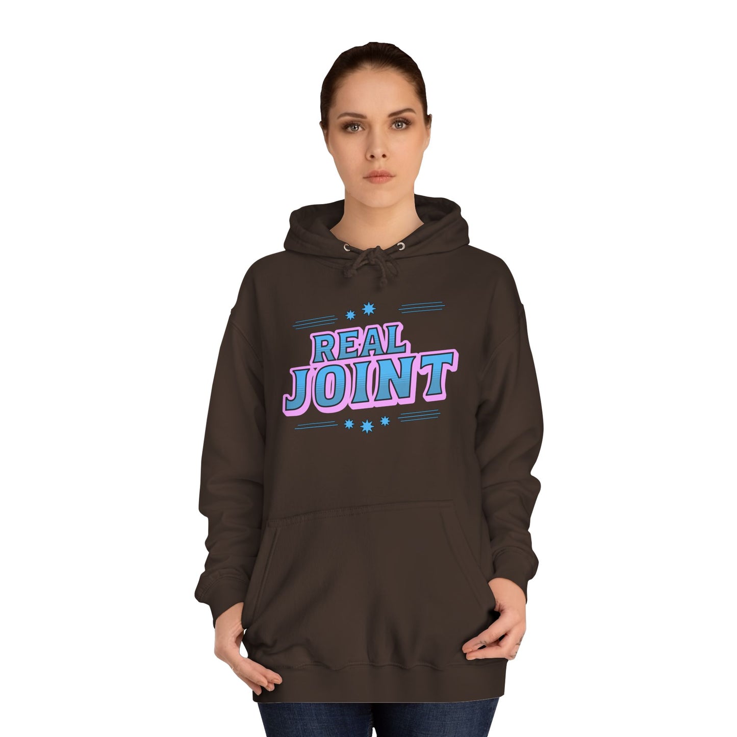 Unisex Hoodie - 'Real Joint' Graphic Sweatshirt for Casual Style