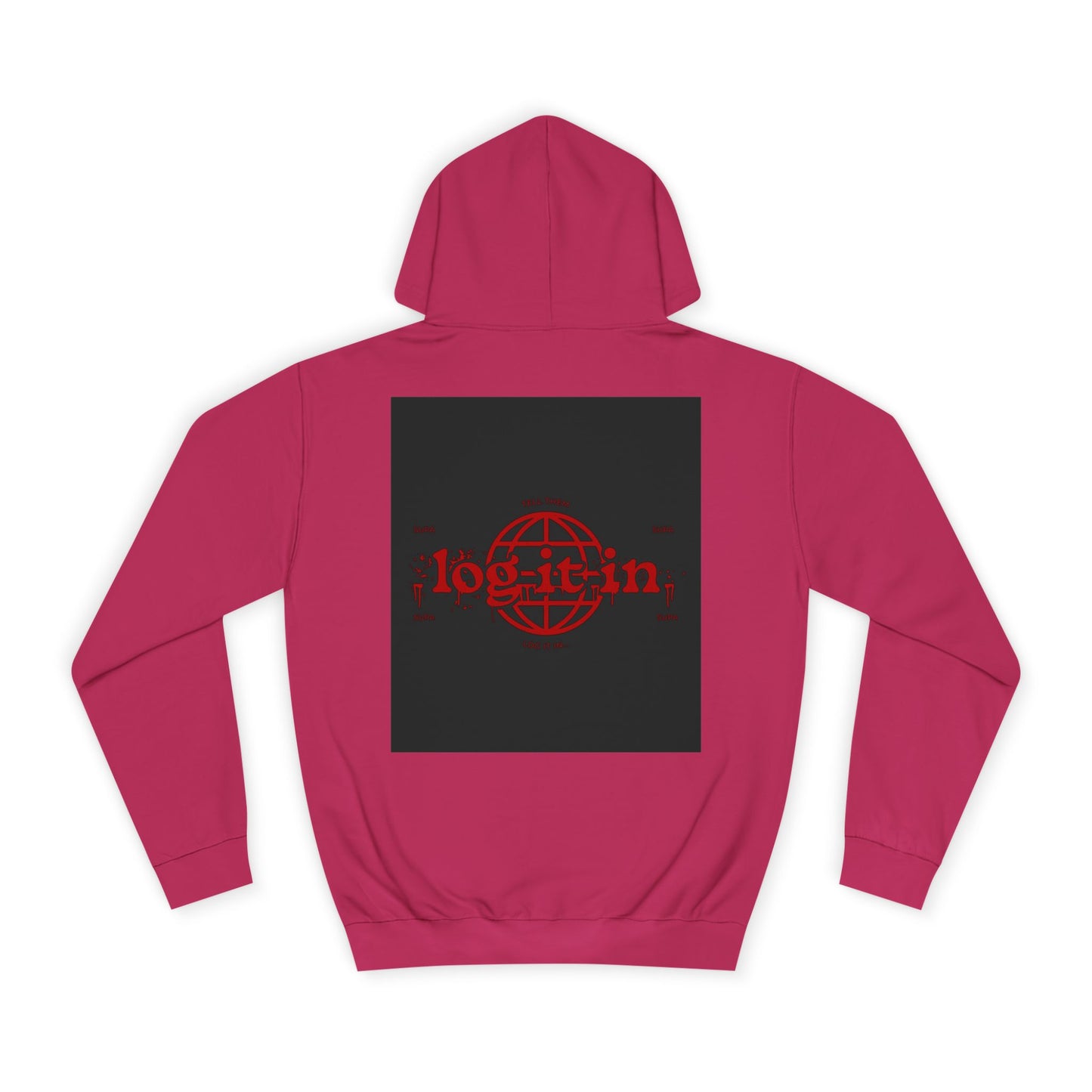 Unisex Log it in Hoodie with Bold Graphic Design, Custom Apparel, Streetwear, Comfortable Hoody, Trendy Gift
