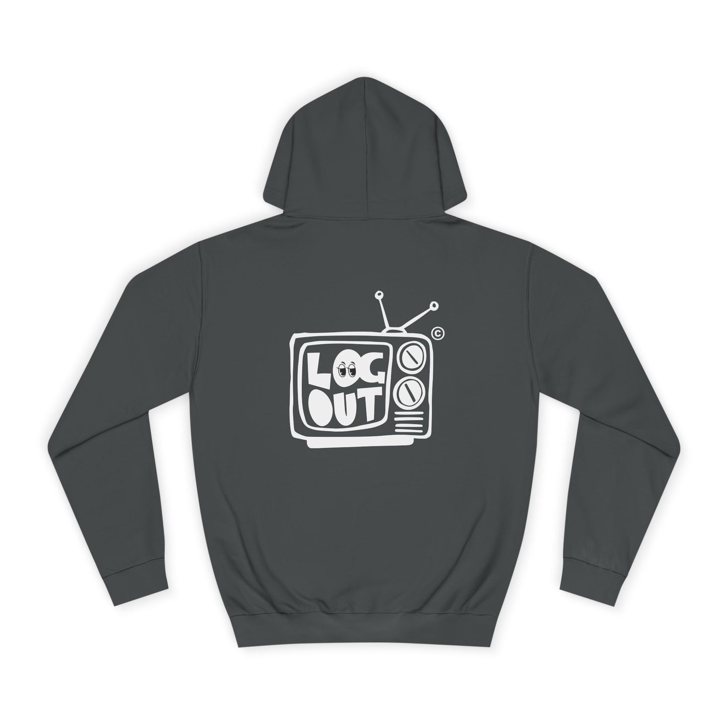 Unisex LOG OUT Hoodie, Cozy Wear, Casual Style, Gift, Trendy Spirit, Everyday Comfort