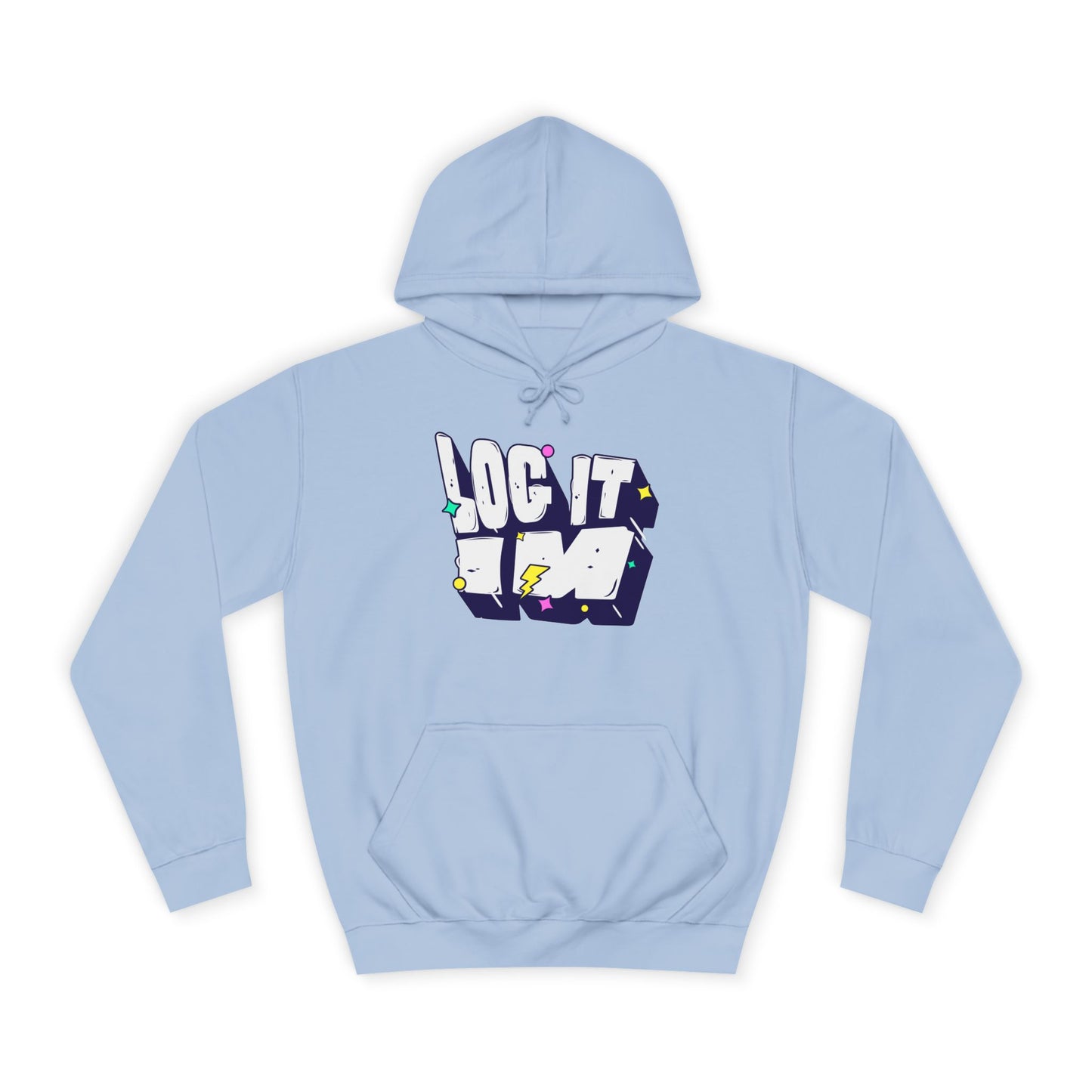 Vibrant Unisex LOG IT IN Hoodie, Trendy Streetwear, Apparel, Unique Gift, Casual Everyday Wear