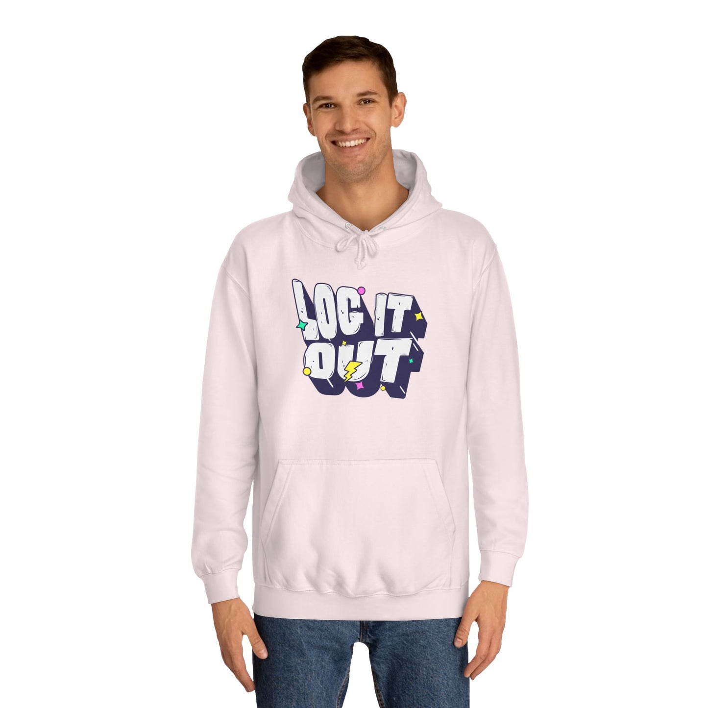 Unisex Hoodie with 'LOC IT OUT' Graphic, Cozy Casual Wear, Perfect for Events, Great Gift Idea