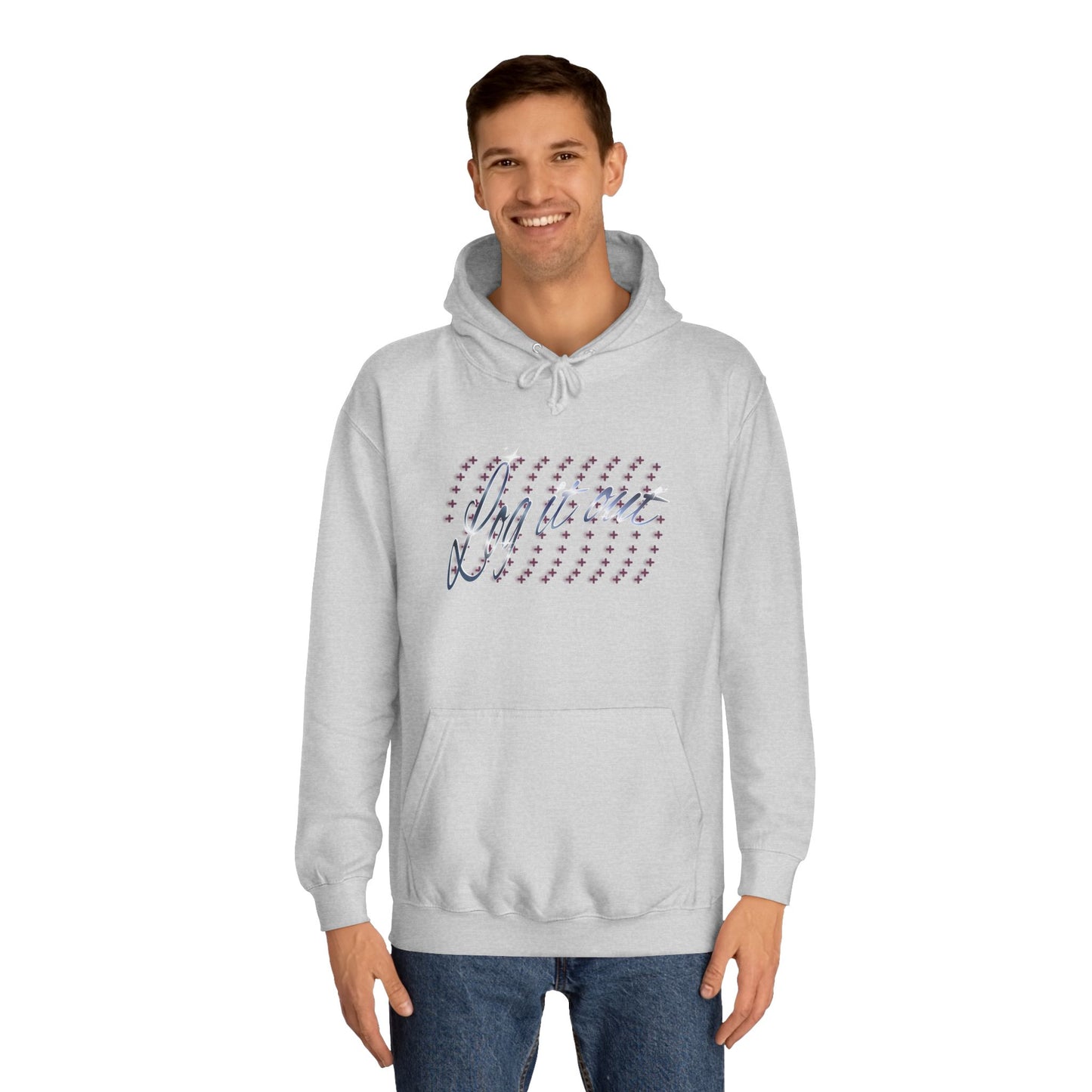 Stylish Unisex 'Log it out' Hoodie with Trendy Script Design, Perfect for Casual Wear, Gift, Apparel, Unisex Fashion