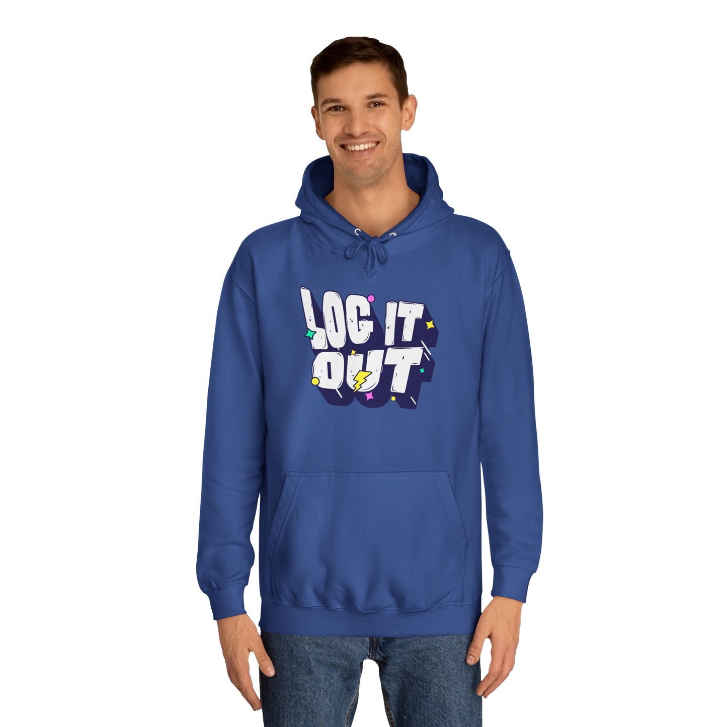 Unisex Hoodie with 'LOC IT OUT' Graphic, Cozy Casual Wear, Perfect for Events, Great Gift Idea
