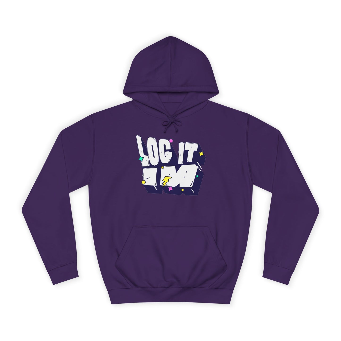 Vibrant Unisex LOG IT IN Hoodie, Trendy Streetwear, Apparel, Unique Gift, Casual Everyday Wear
