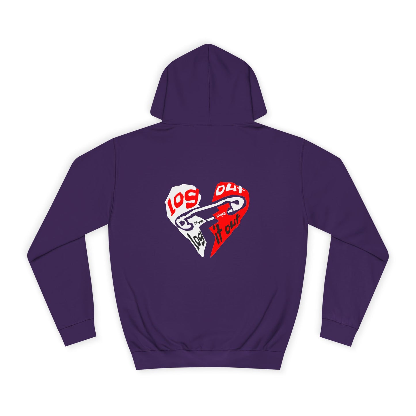Unisex Log it out Hoodie with Heart Design | Comfortable Sweatshirt for Any One| Perfect for Events, Gifts