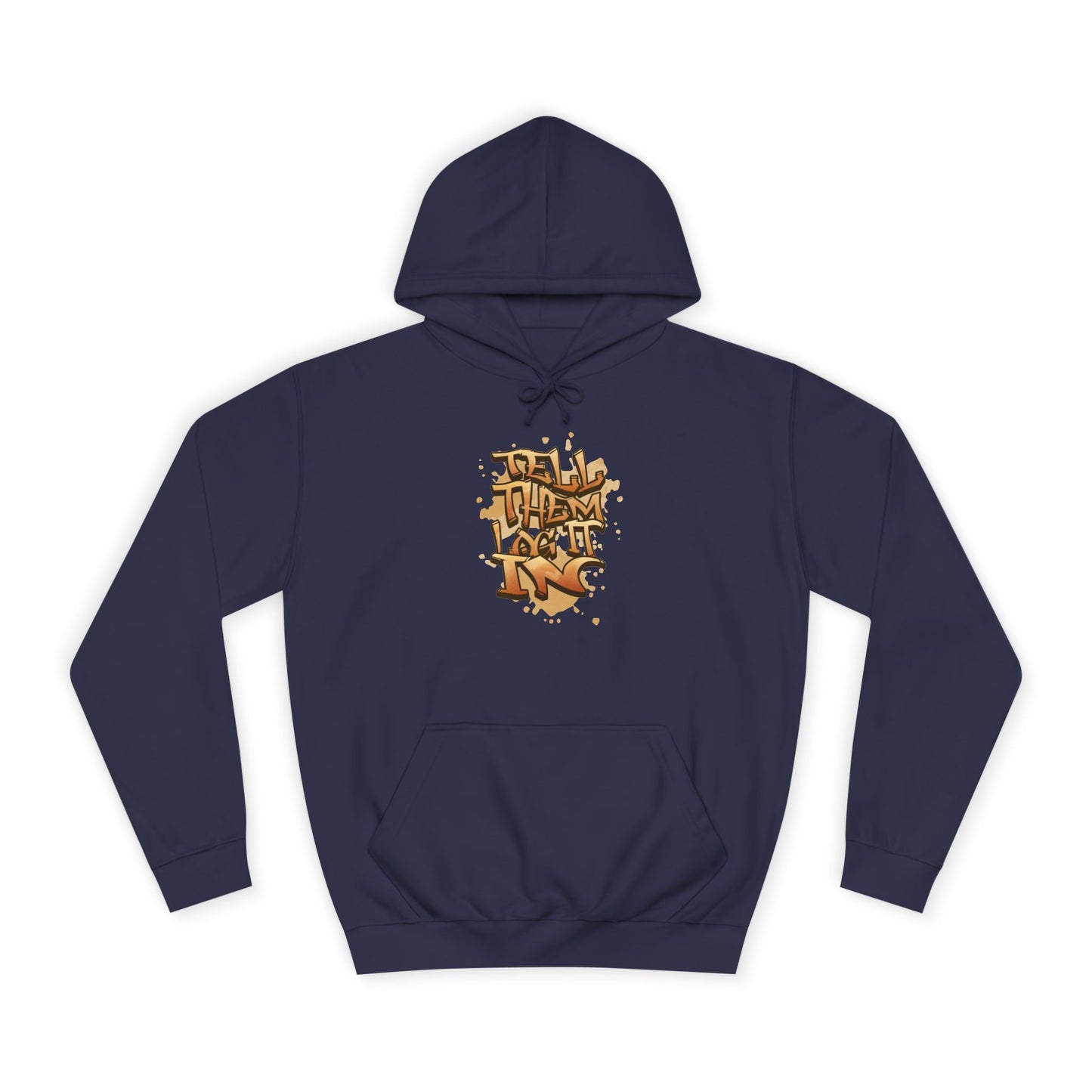 Urban Graffiti Hoodie, Unisex 'TELL EM LOG IT IN'Hoodie for Casual Wear, Streetwear, Hip-Hop Fashion, Graphic Hoodie