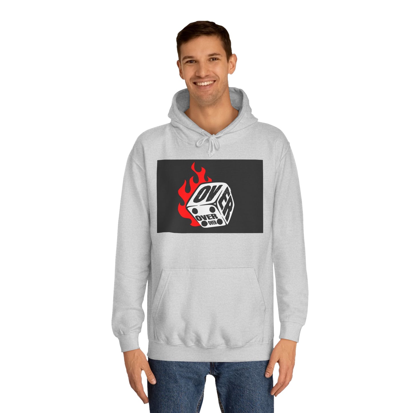 OVER Graphic Hoodie, Oversized Sweatshirt, Trendy Unisex Hoodie, Gift, Casual Layering Top