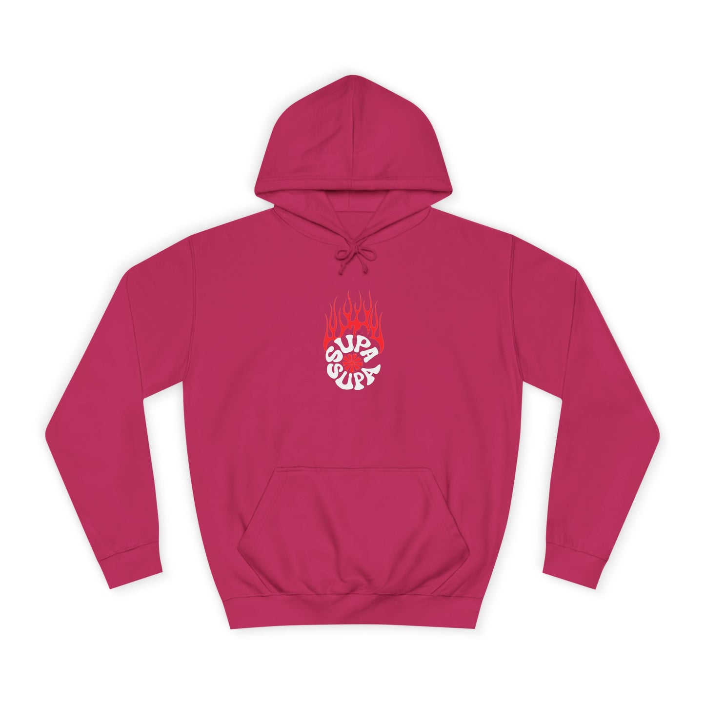 Unisex Flame Supa Supa Graphic Hoodie - Casual Streetwear