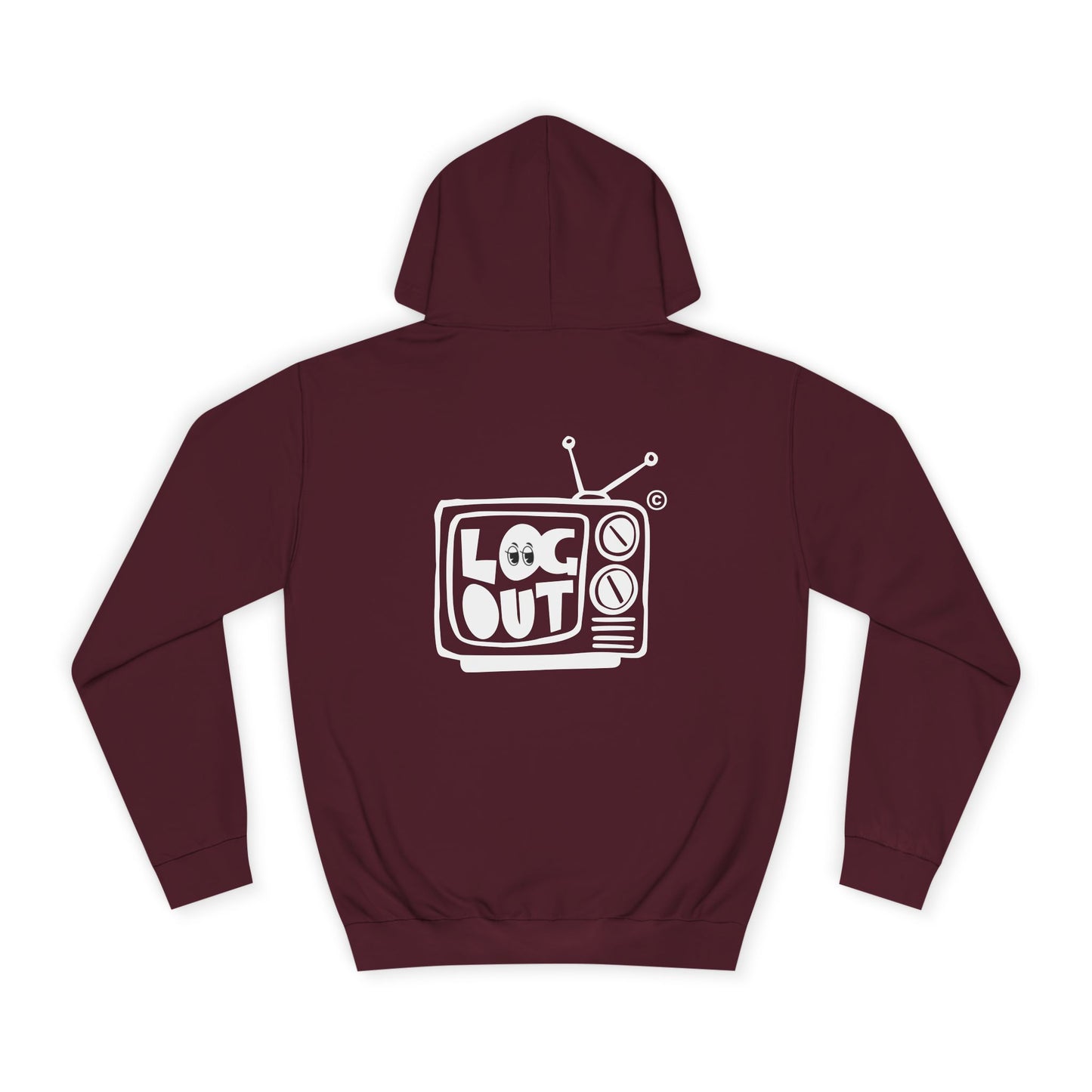 Unisex LOG OUT Hoodie, Cozy Wear, Casual Style, Gift, Trendy Spirit, Everyday Comfort