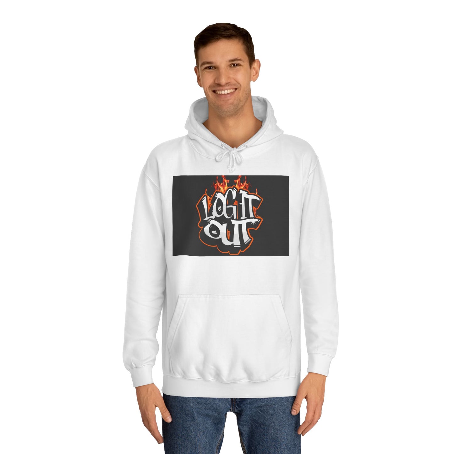 Stylish Unisex Hoodie with 'Log It Out' Design, Cozy Wear, Trendy Streetwear, Perfect for Parties