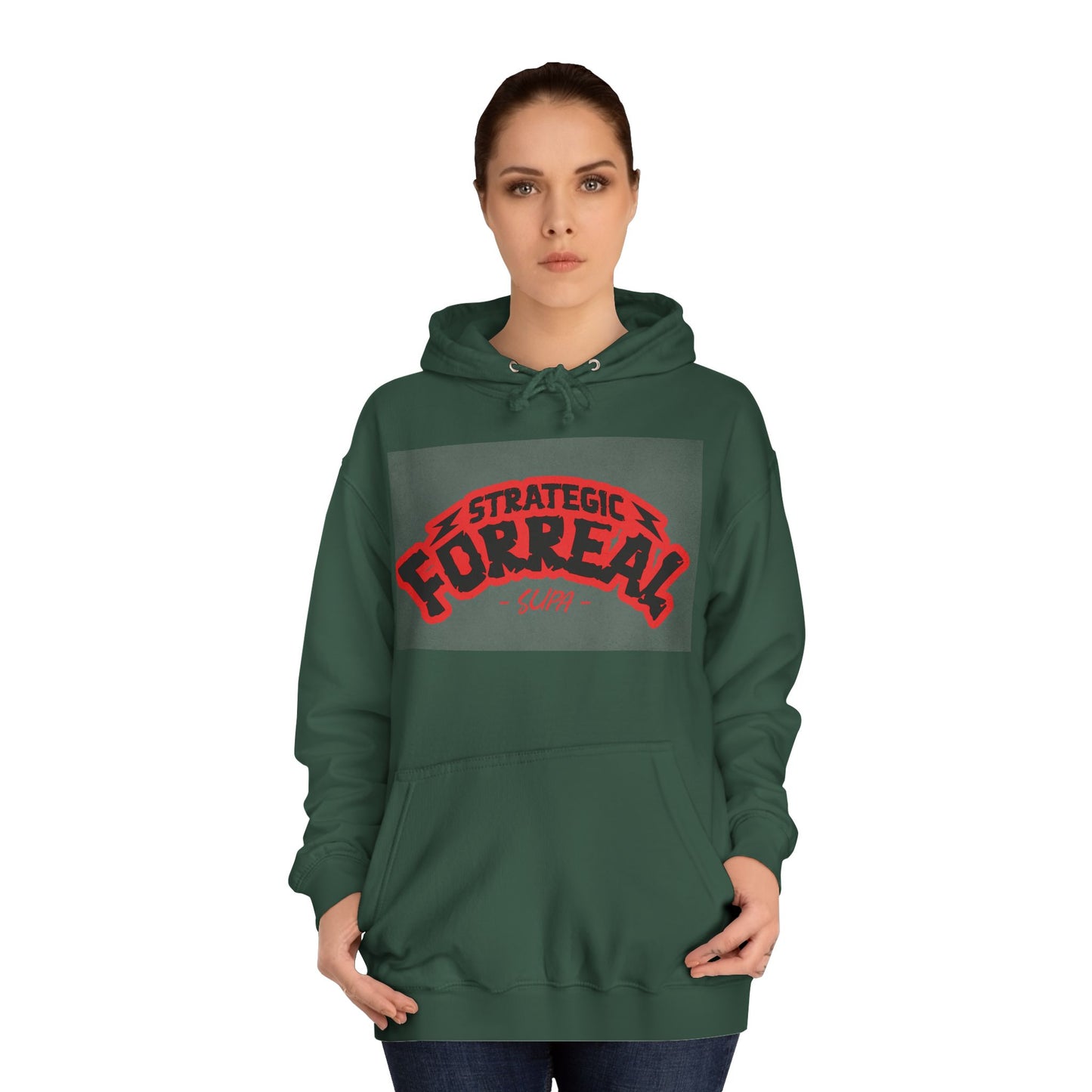 Unisex Hoodie - Strategic Forreal Design, Perfect for Casual Wear