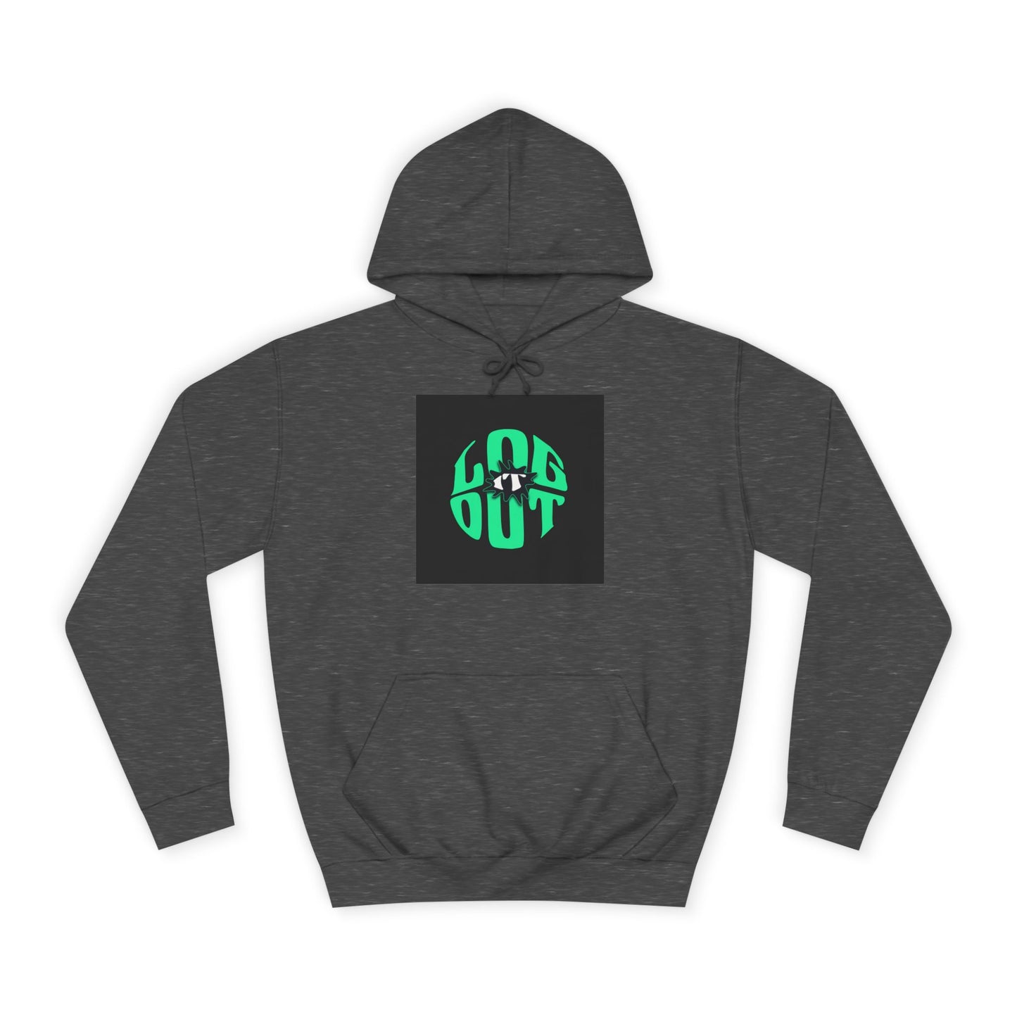 Unisex Hoodie with 'LOG IT OUT' Design, Casual Streetwear, Cool Gift, Cozy Lounge Wear, Perfect for Fall
