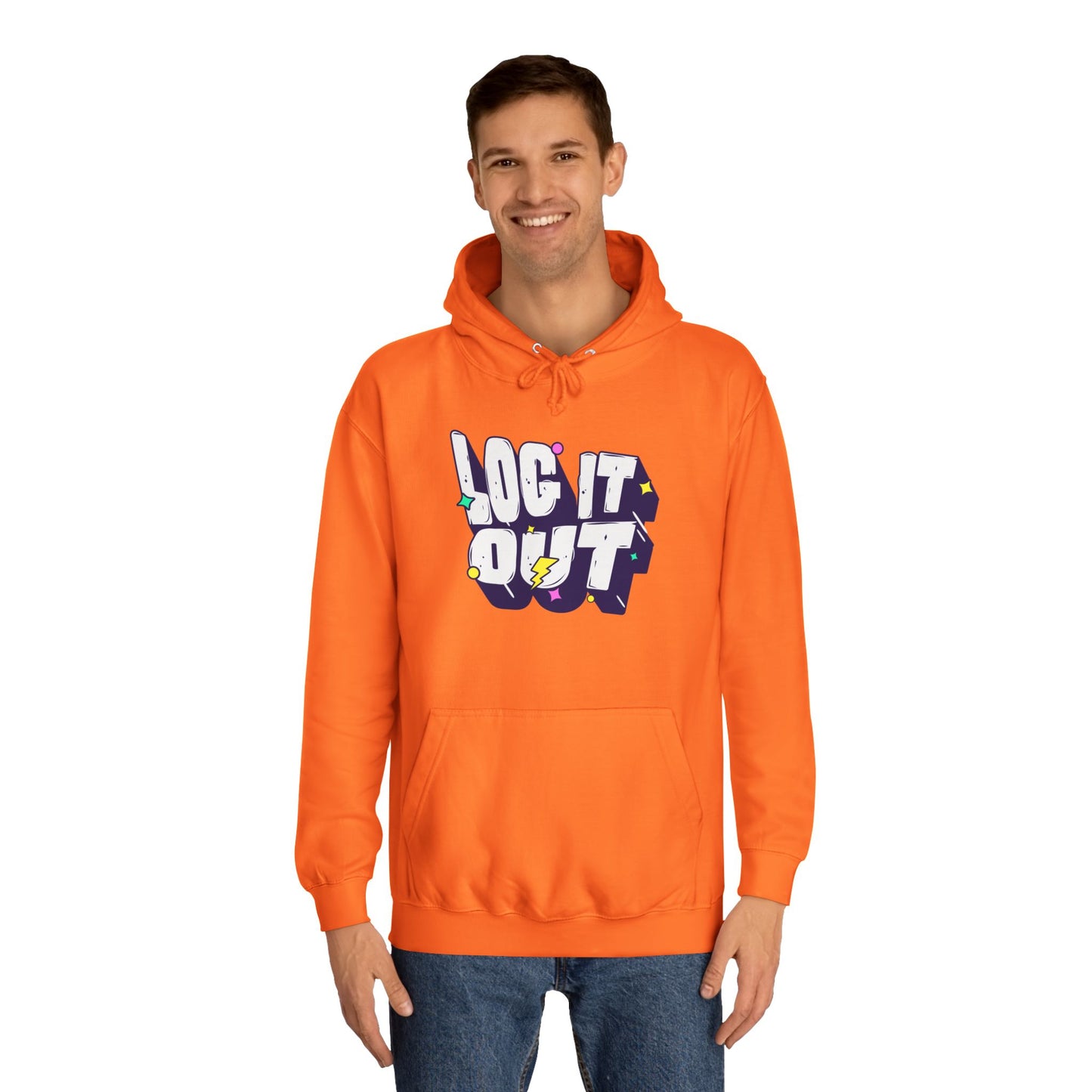 Unisex Hoodie with 'LOC IT OUT' Graphic, Cozy Casual Wear, Perfect for Events, Great Gift Idea