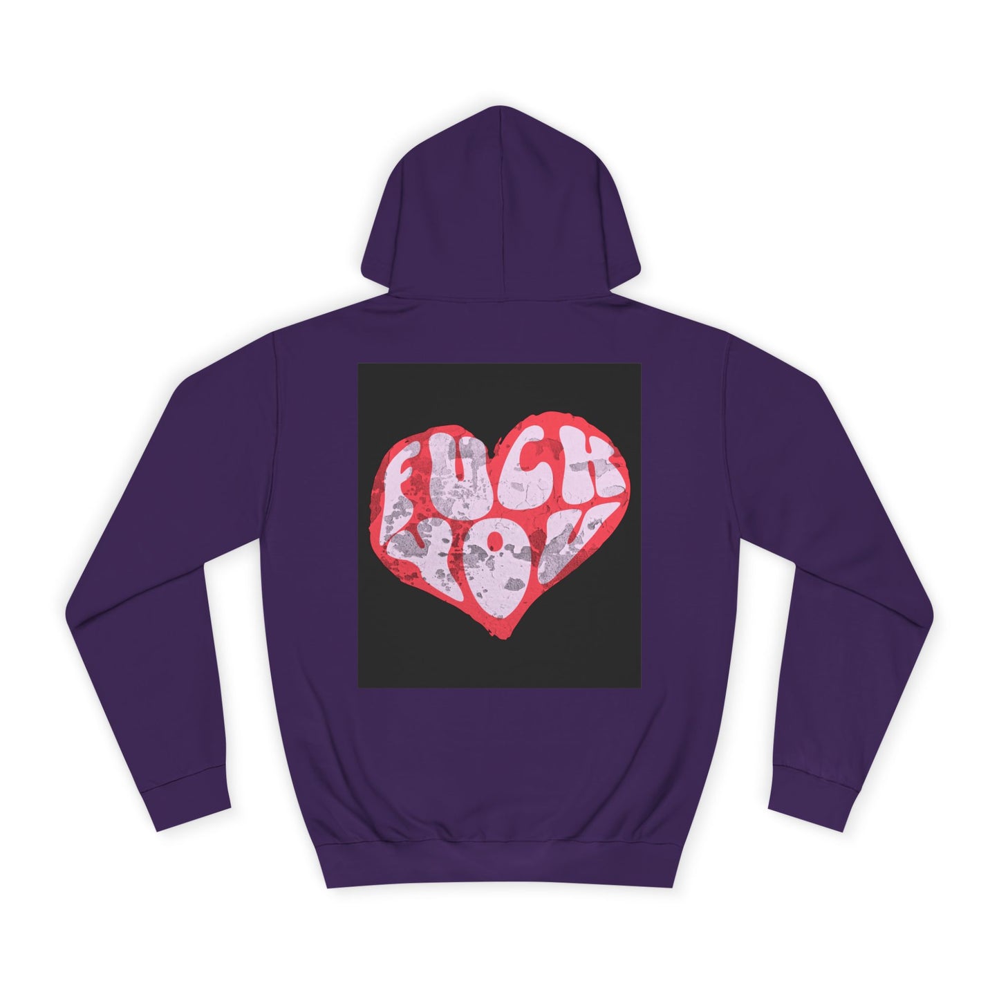 Unisex Hoodie with Bold 'F*** You' Heart Design | Trendy Casual Wear, Gift, Streetwear, Unique Hoodie, Everyday Comfort