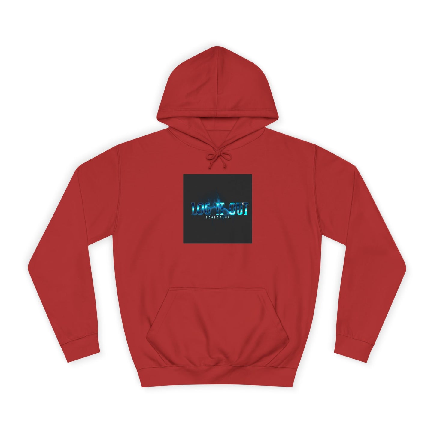 Unisex Log it out Hoodie with Digital Glow Design - Perfect for Gifts, Casual Wear,Events, Graphic Sweatshirt