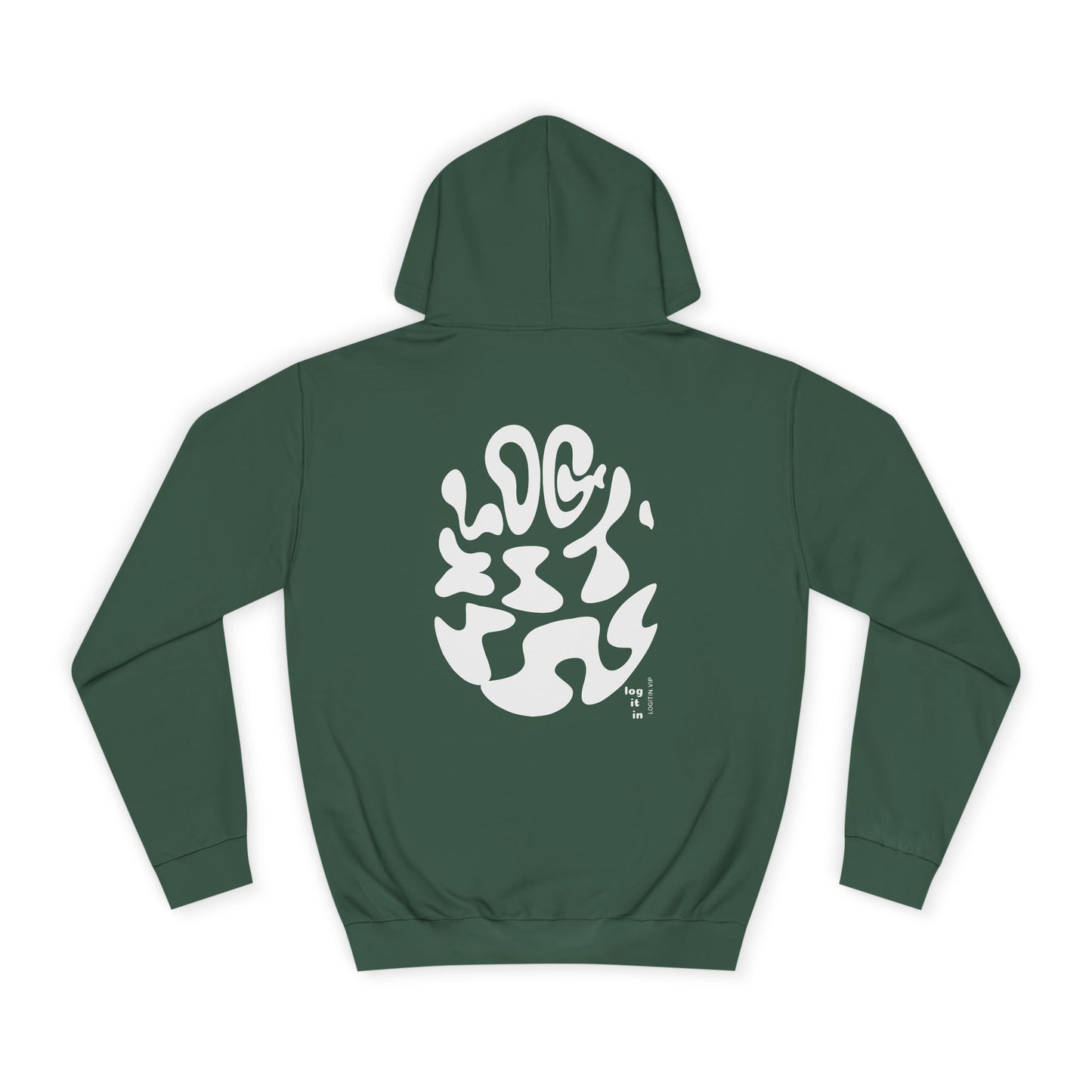 Unisex LOG IT IN Hoodie with Abstract Design - Cozy Sweatshirt for Casual Wear, Gift, Trendy Fashion
