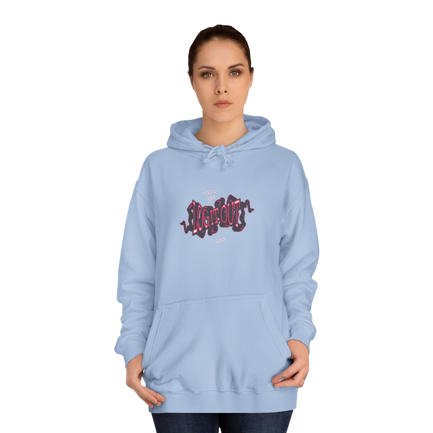 Unisex Hoodie with 'Log it Out' Design, Cozy Sweatshirt,Trendy Apparel, Gift, Lounge Wear, Trendy Hoodie