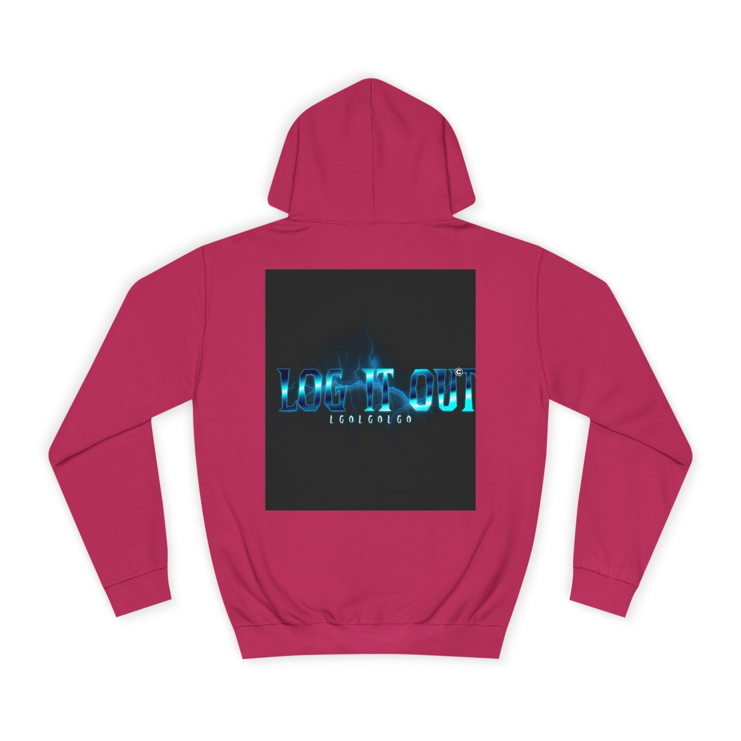 Unisex Log it out Hoodie with Digital Glow Design - Perfect for Gifts, Casual Wear,Events, Graphic Sweatshirt