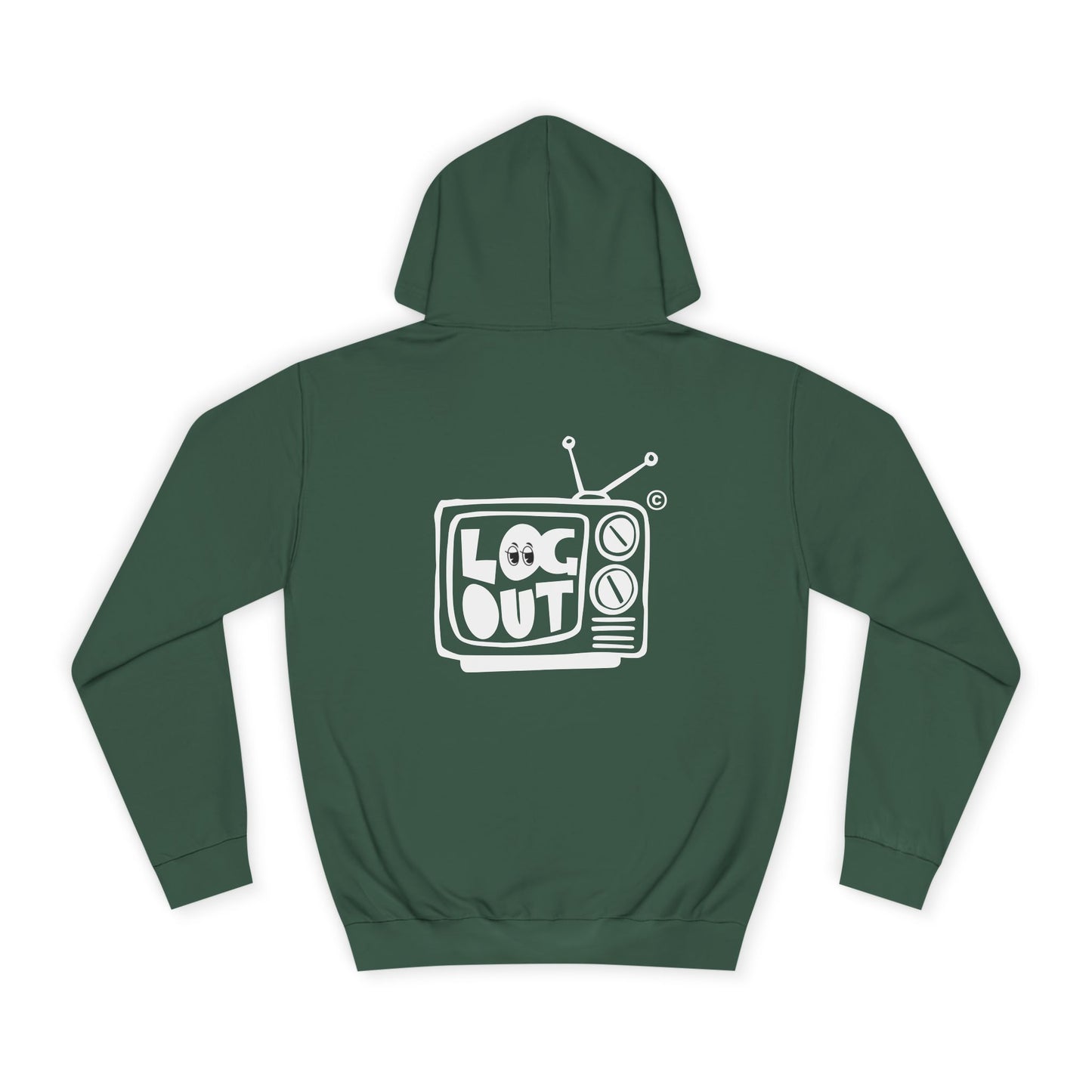 Unisex LOG OUT Hoodie, Cozy Wear, Casual Style, Gift, Trendy Spirit, Everyday Comfort