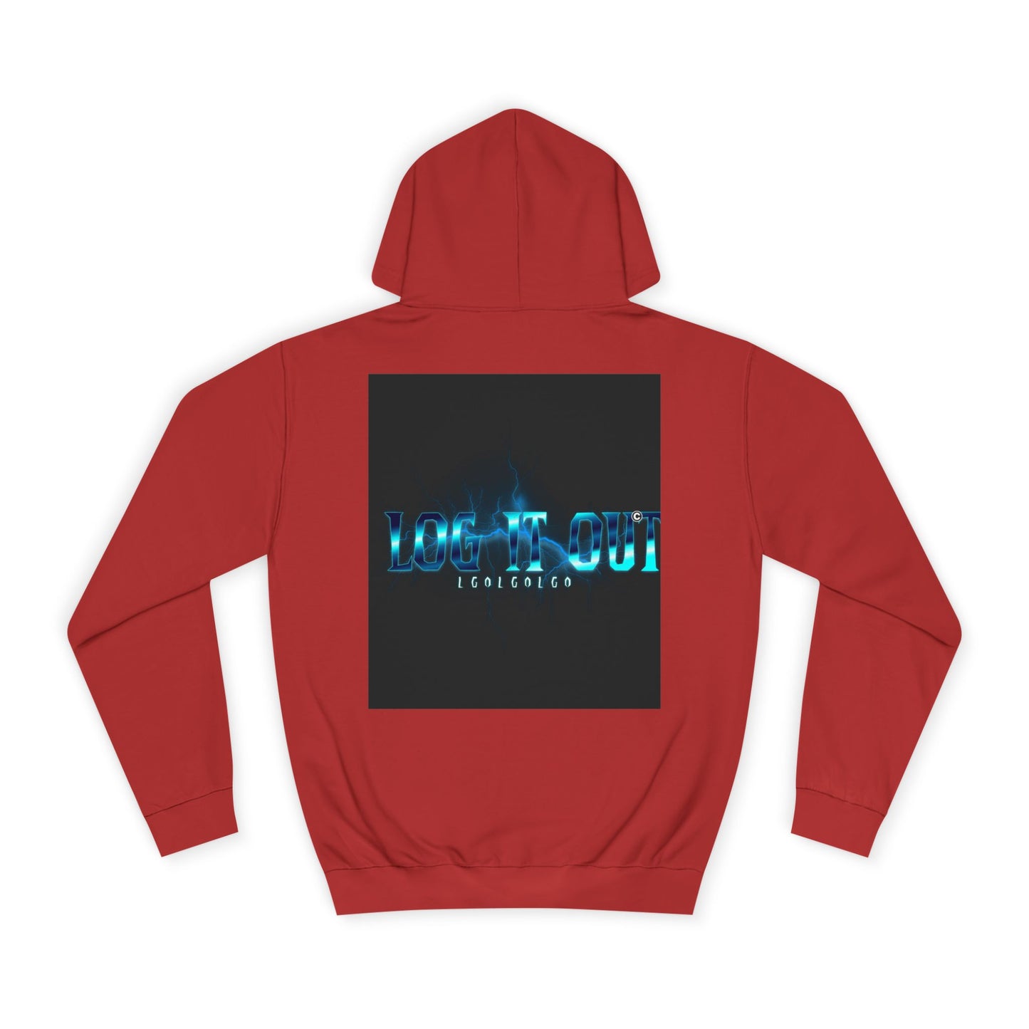Unisex Log it out Hoodie with Digital Glow Design - Perfect for Gifts, Casual Wear,Events, Graphic Sweatshirt