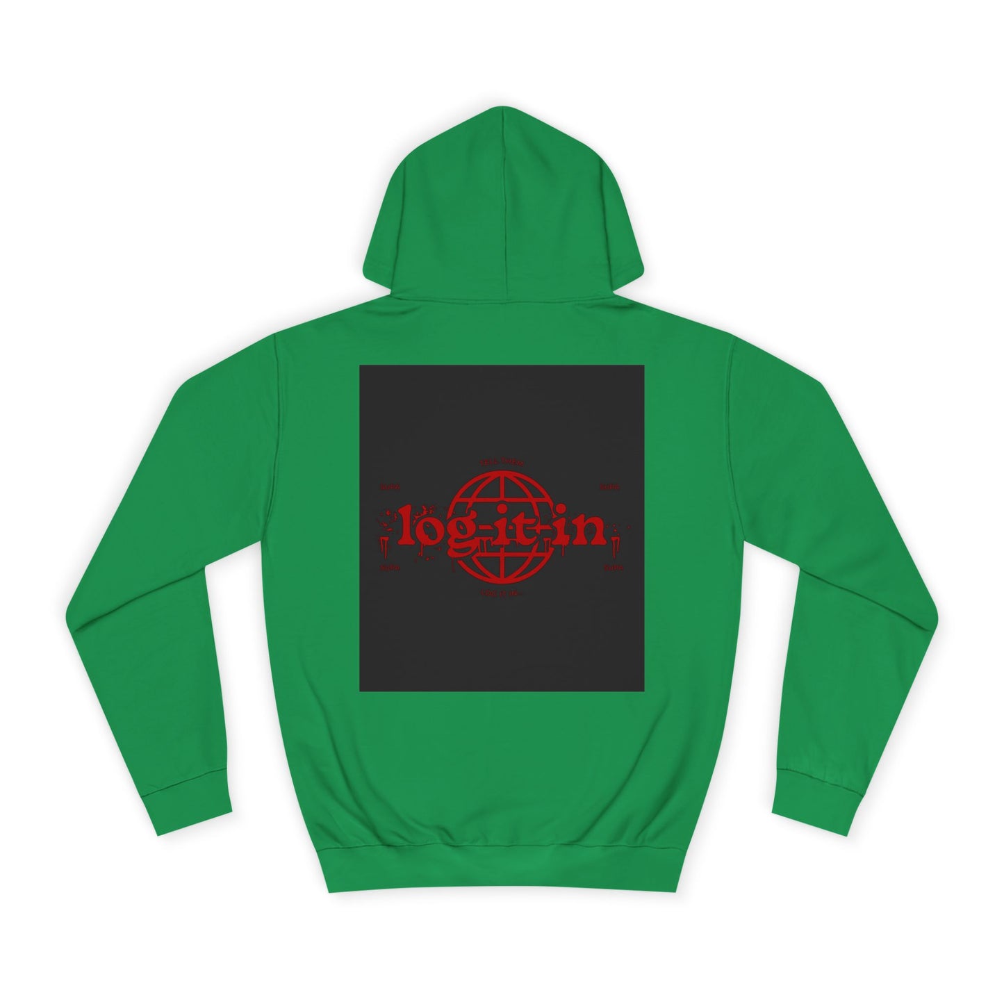 Unisex Log it in Hoodie with Bold Graphic Design, Custom Apparel, Streetwear, Comfortable Hoody, Trendy Gift