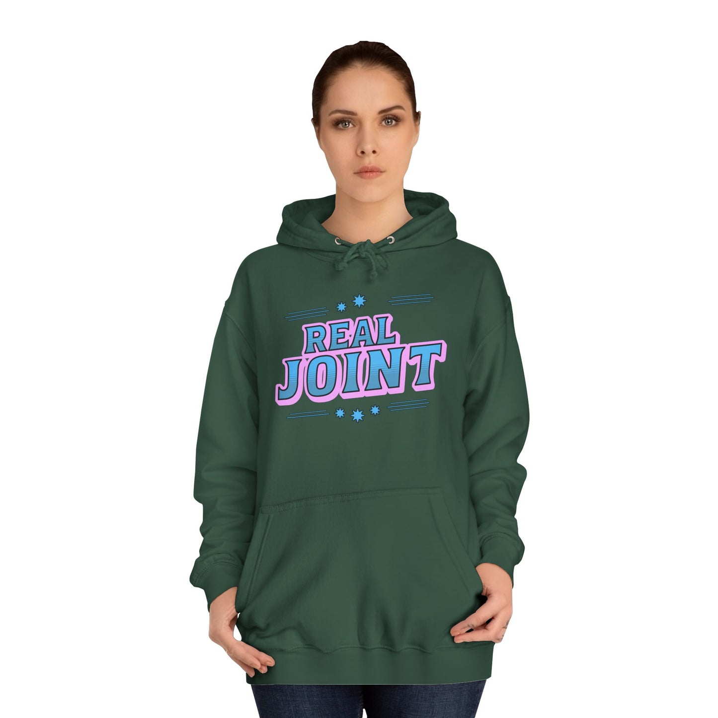 Unisex Hoodie - 'Real Joint' Graphic Sweatshirt for Casual Style
