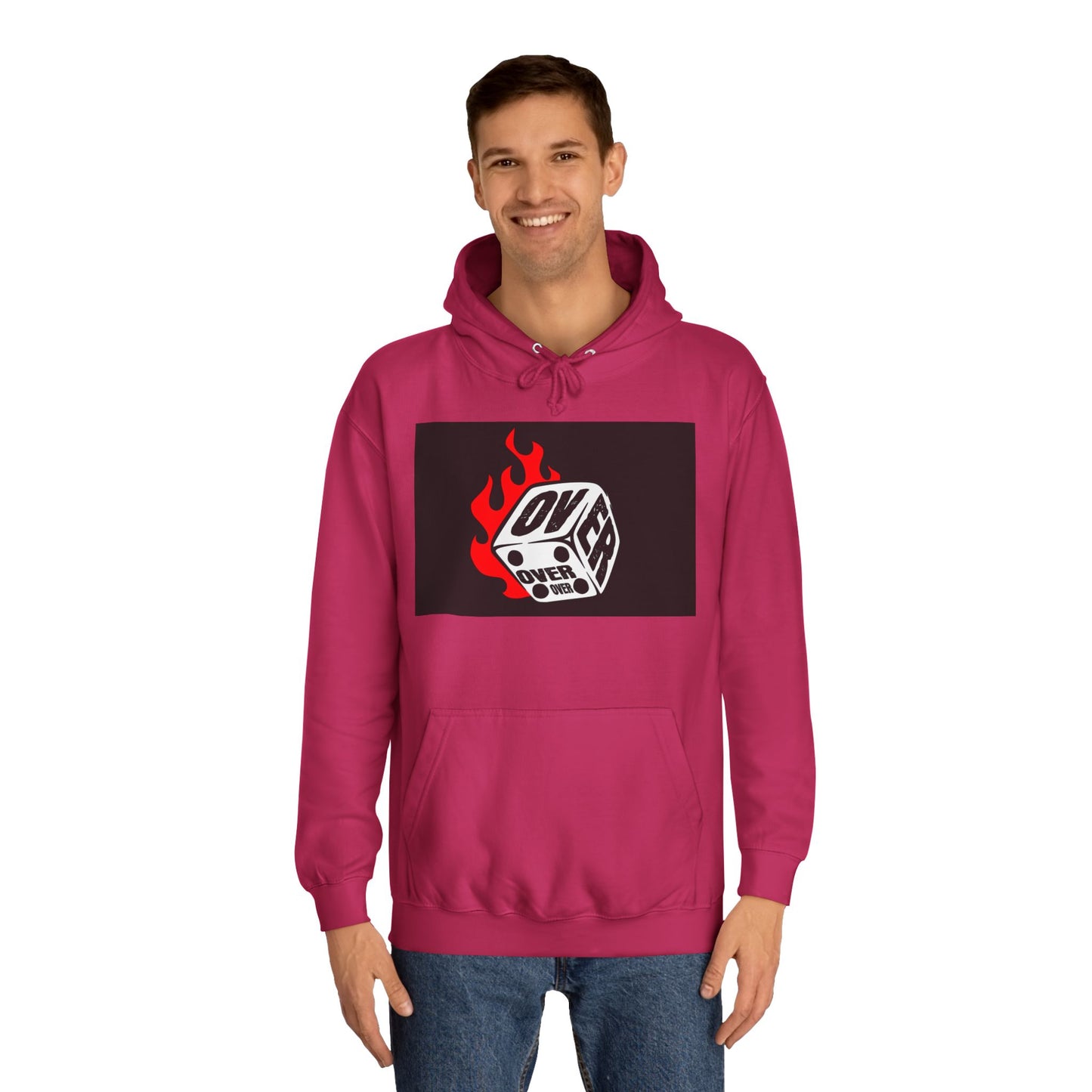 OVER Graphic Hoodie, Oversized Sweatshirt, Trendy Unisex Hoodie, Gift, Casual Layering Top