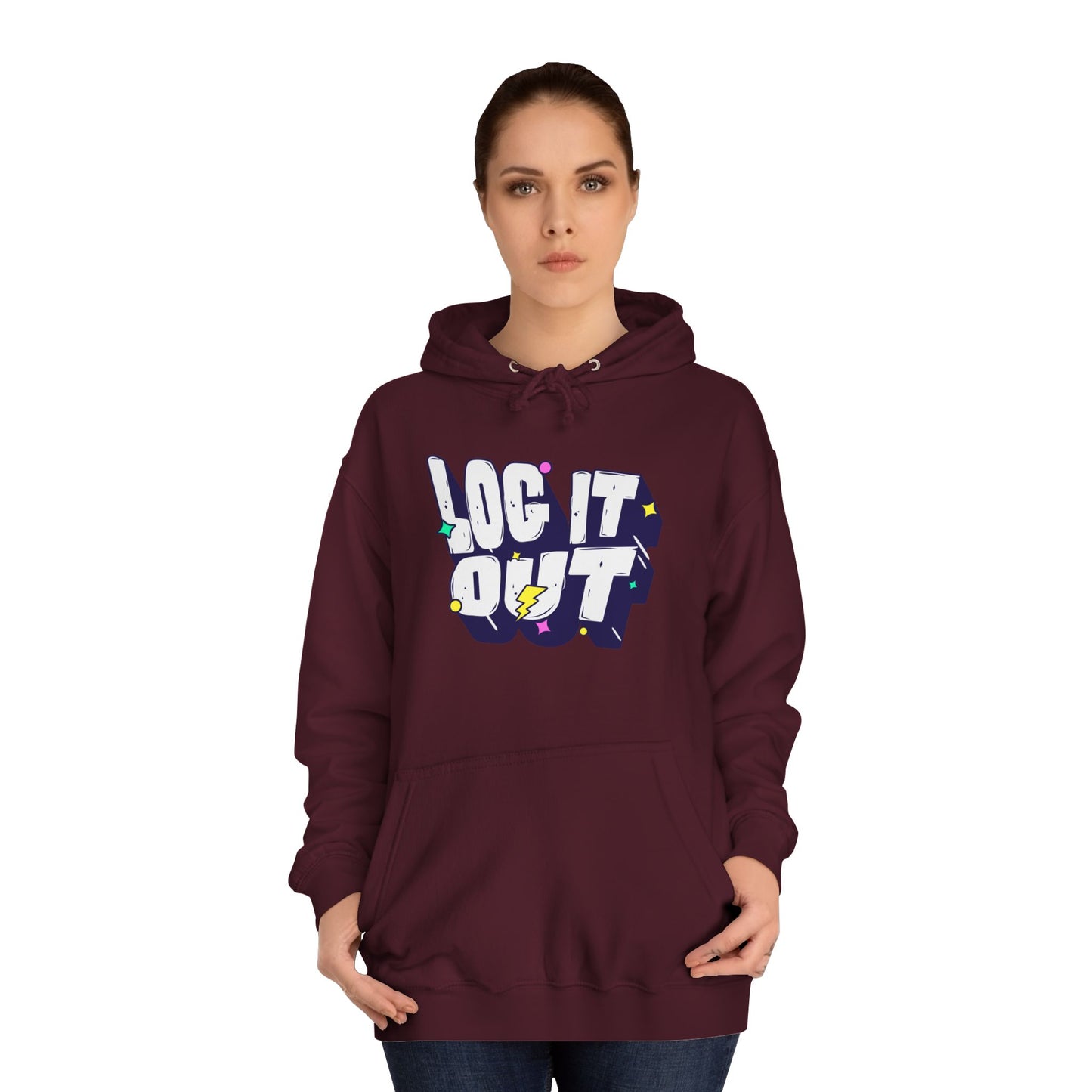 Unisex Hoodie with 'LOC IT OUT' Graphic, Cozy Casual Wear, Perfect for Events, Great Gift Idea