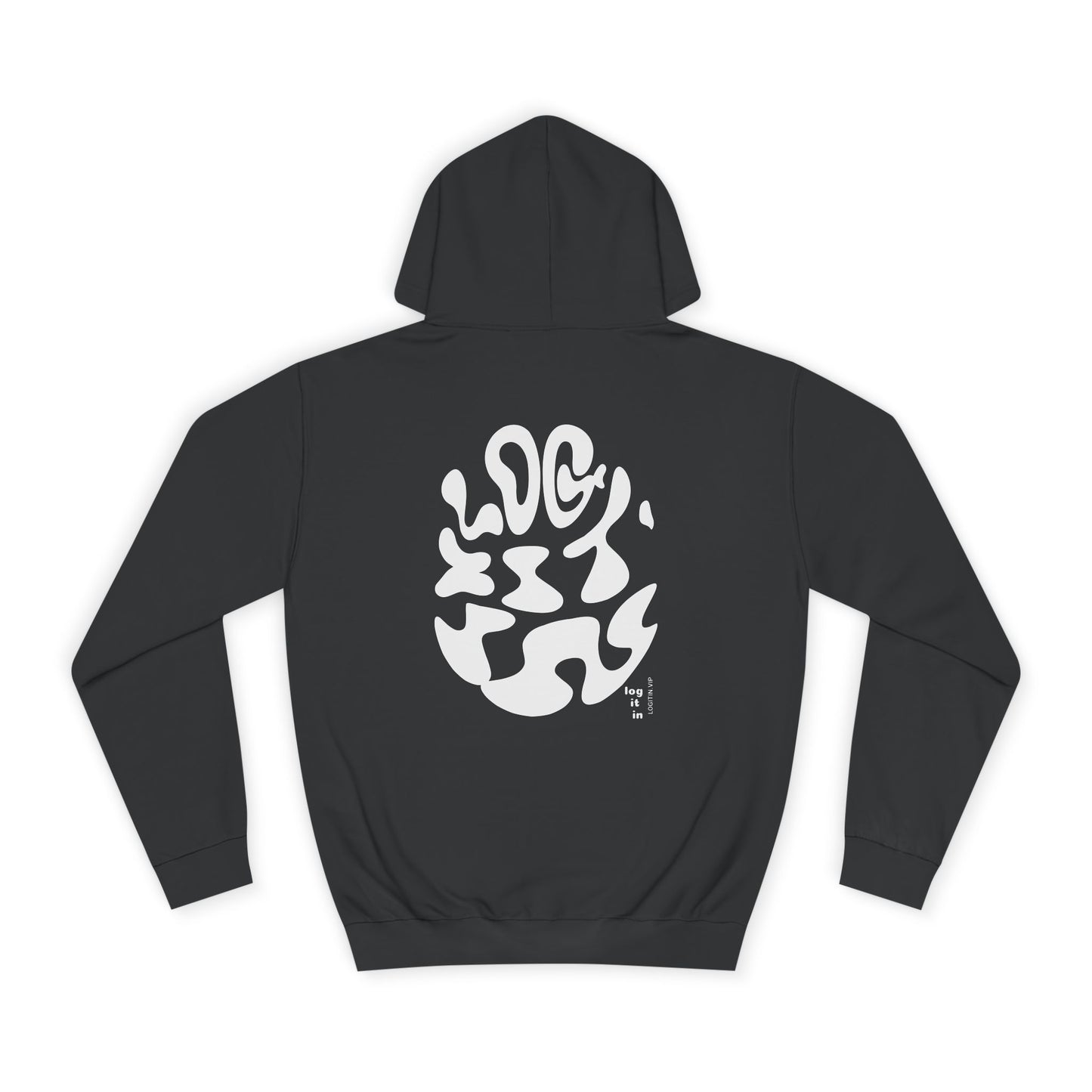 Unisex LOG IT IN Hoodie with Abstract Design - Cozy Sweatshirt for Casual Wear, Gift, Trendy Fashion