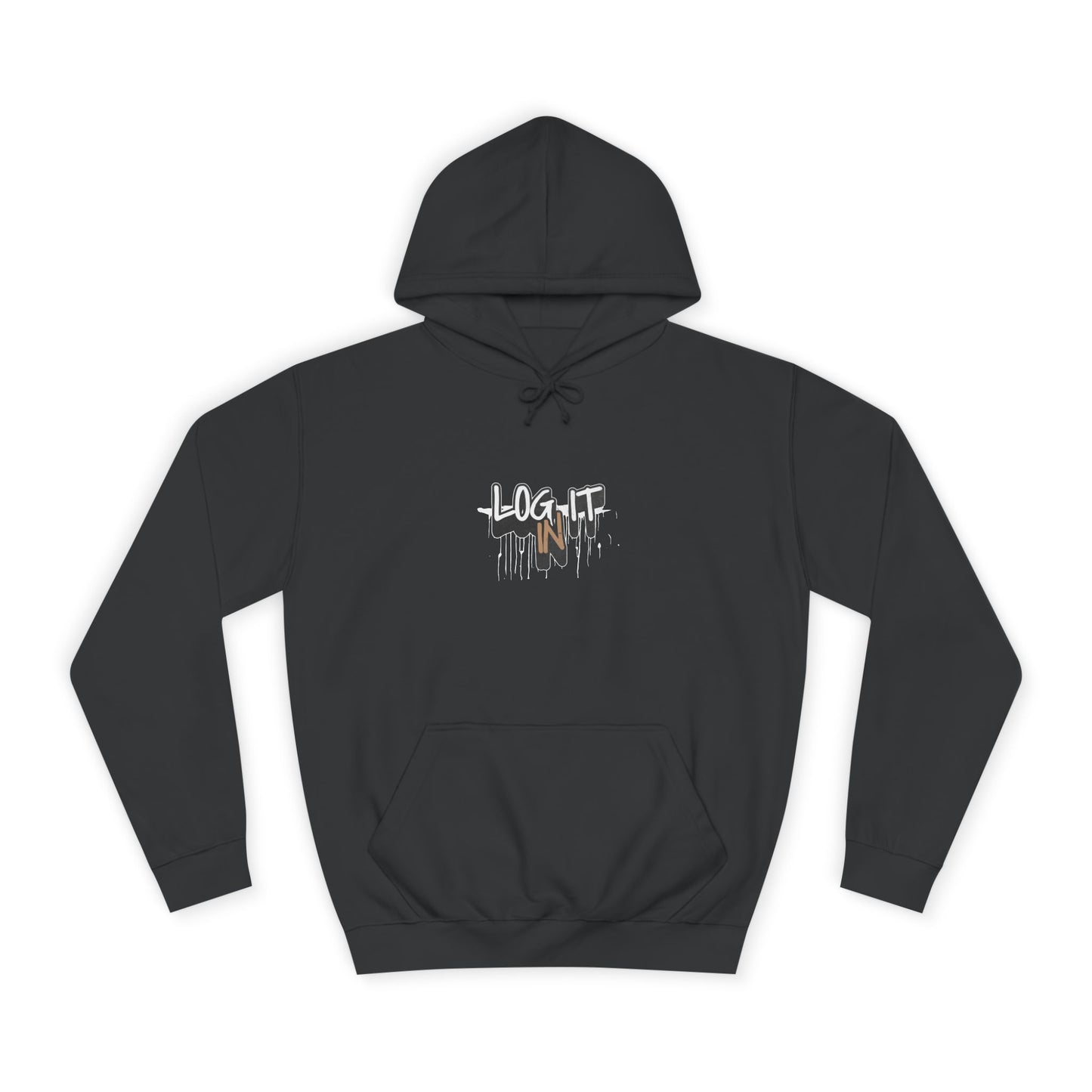 Stylish Unisex Log it in Hoodie, Cozy Custom Wear, Custom Apparel, Trendy Sweatshirt, Casual Hooded Top, Comfortable Daily Wear