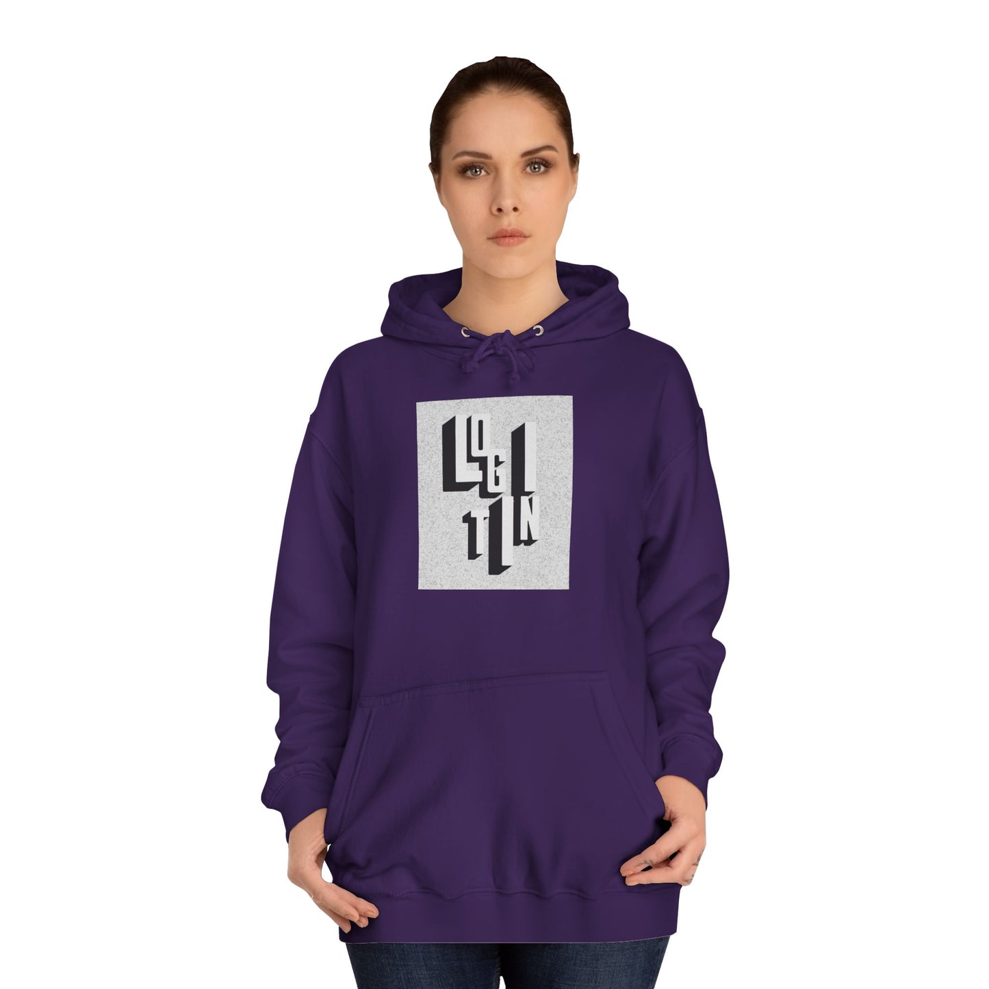 Minimalist Hoodie, Unisex Sweatshirt, Cozy Campus Wear, Student Gift, Modern Graphic Hoodie