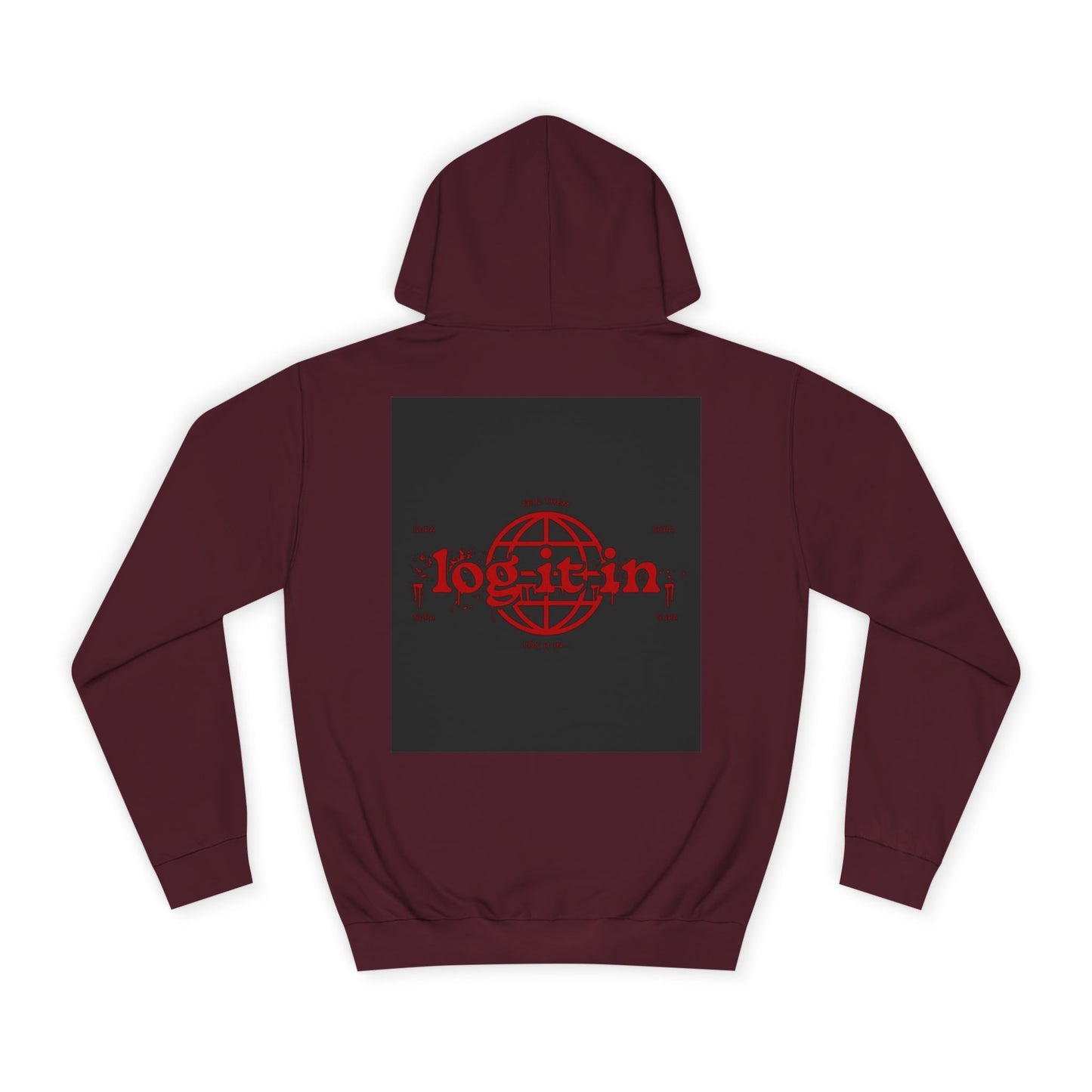 Unisex Log it in Hoodie with Bold Graphic Design, Custom Apparel, Streetwear, Comfortable Hoody, Trendy Gift