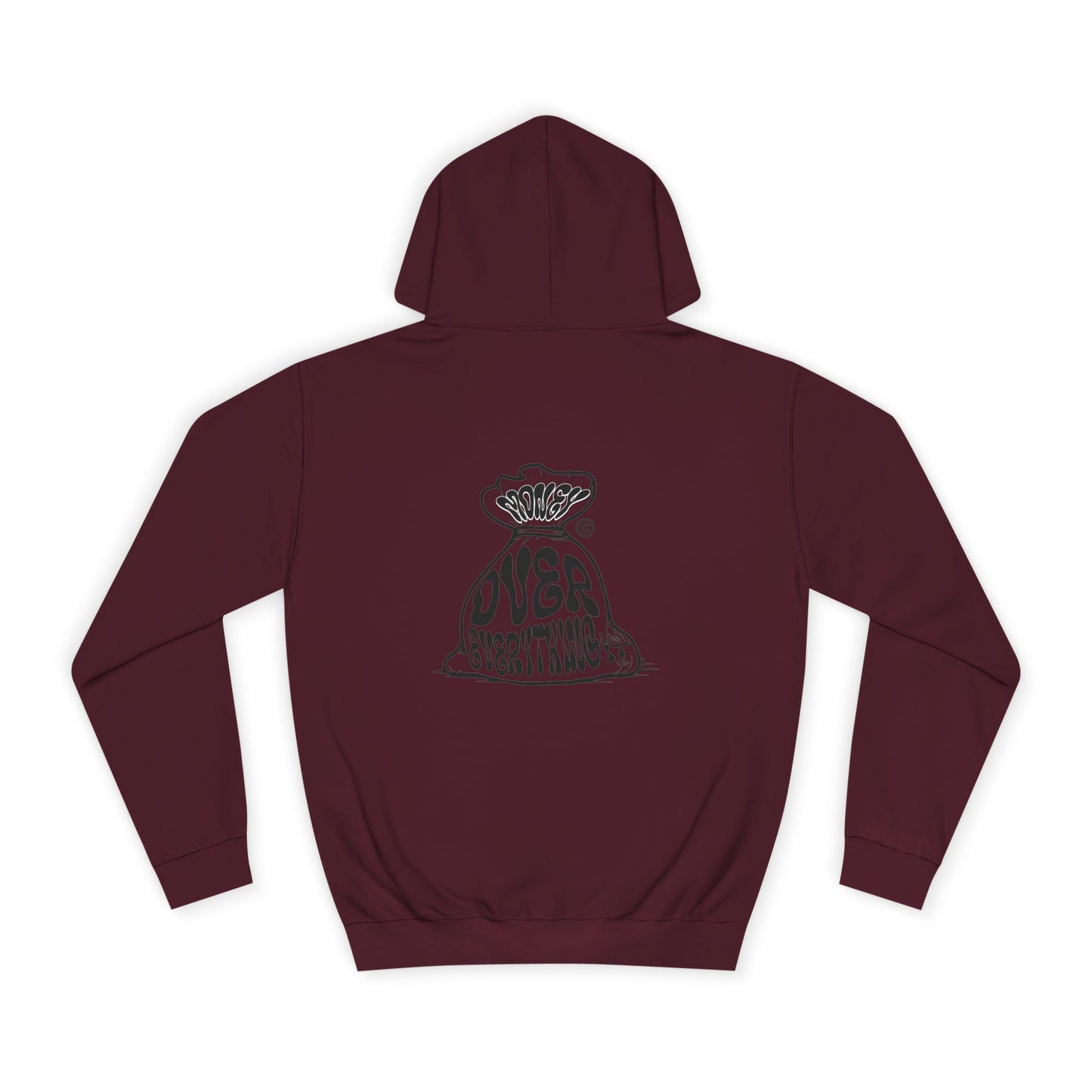 Unisex Money Over Every thing Hoodie with Graphic, Cozy Casual Wear, Perfect Gift, Trendy Hooded Sweatshirt